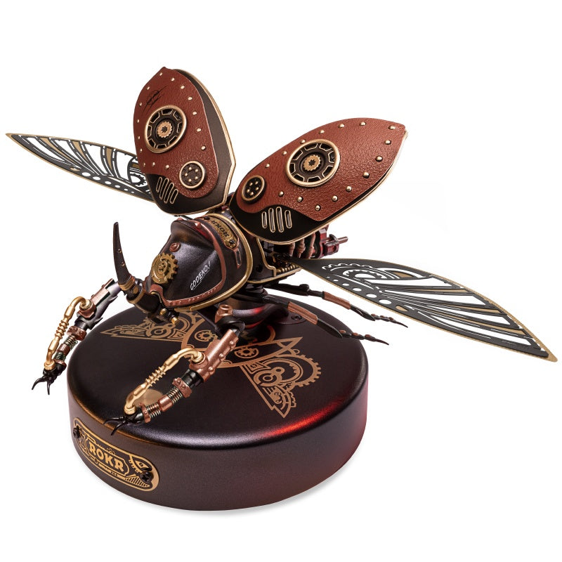 Rokr Metal 3D Puzzle – Rhinoceros Beetle Mechanical Model DIY Kit