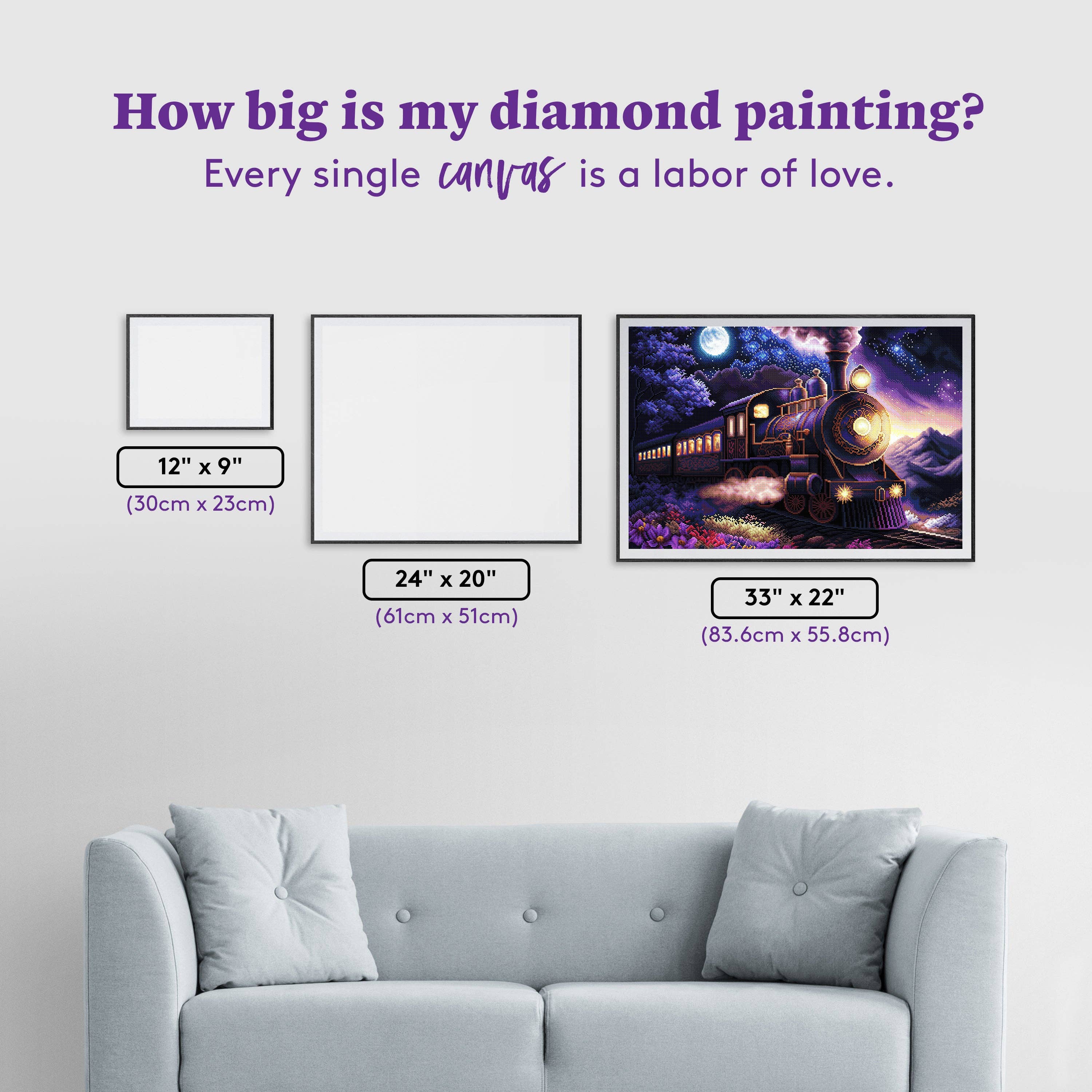 Journey into Dreams Diamond Art Kit – Square Drill Twilight Express by Diamond Art Club