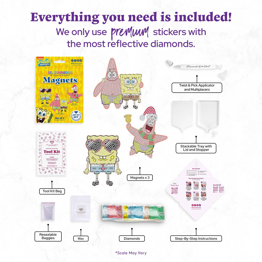 Diamond Art Club - Magnets - SpongeBob SquarePants™ (Set of 3)