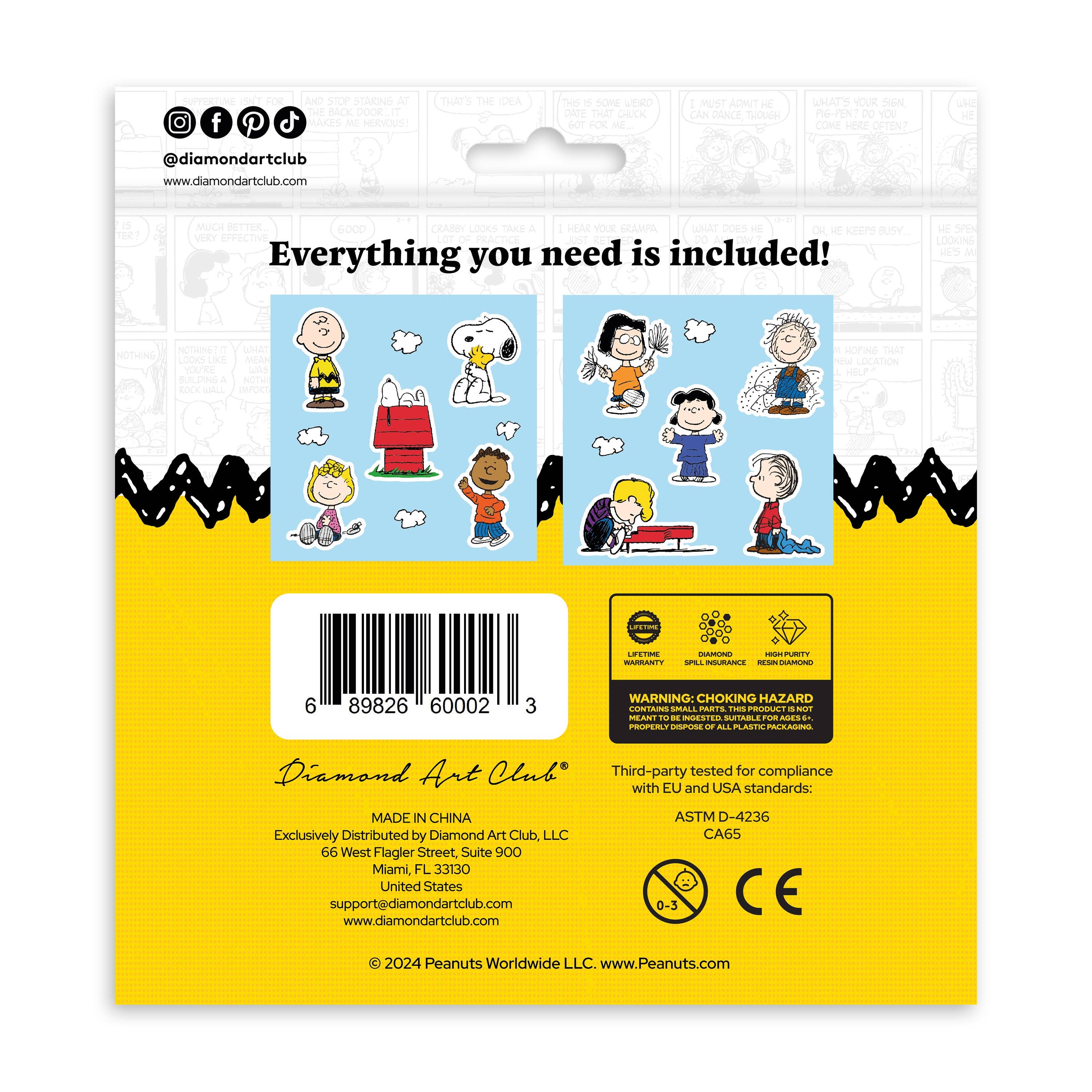 Diamond Art Club – Peanuts™ Diamond Painting Stickers (10-Pack)