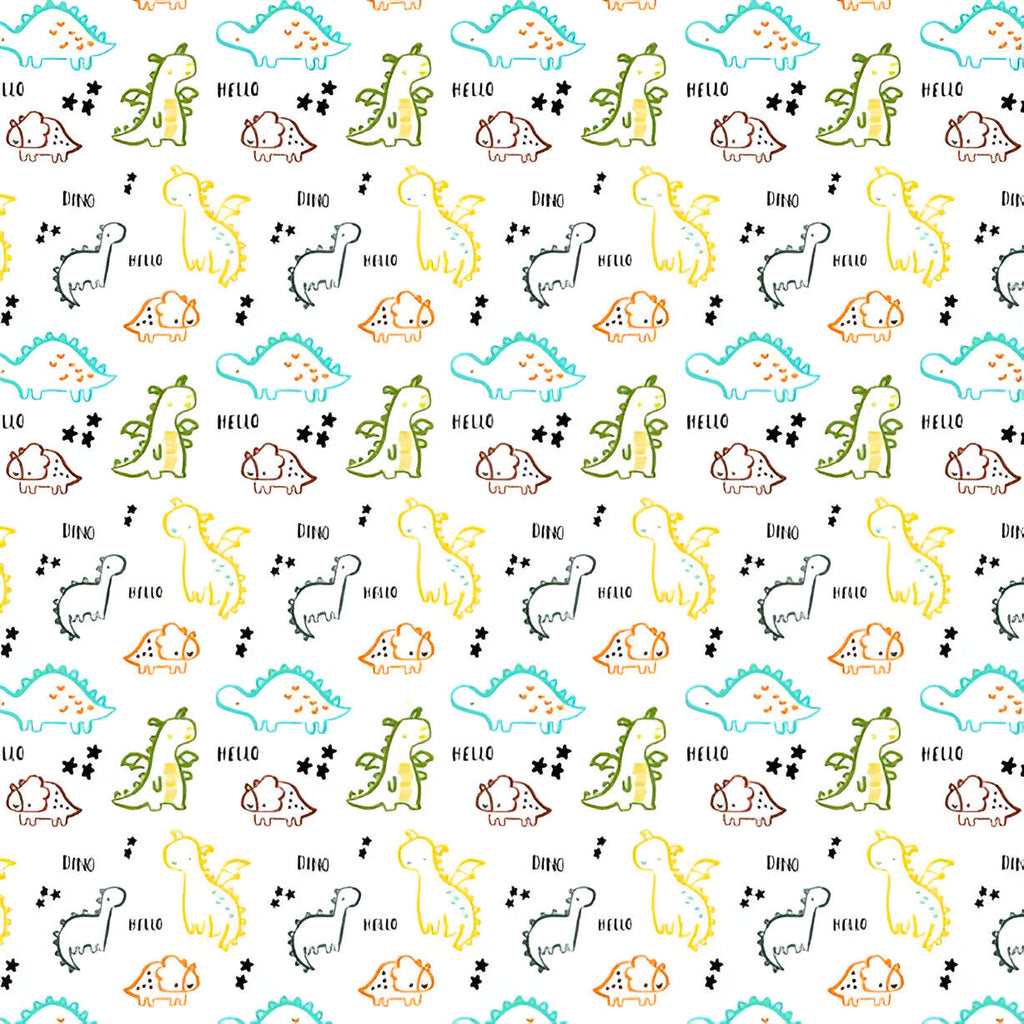 Dinos Themed Baby Room Curtain