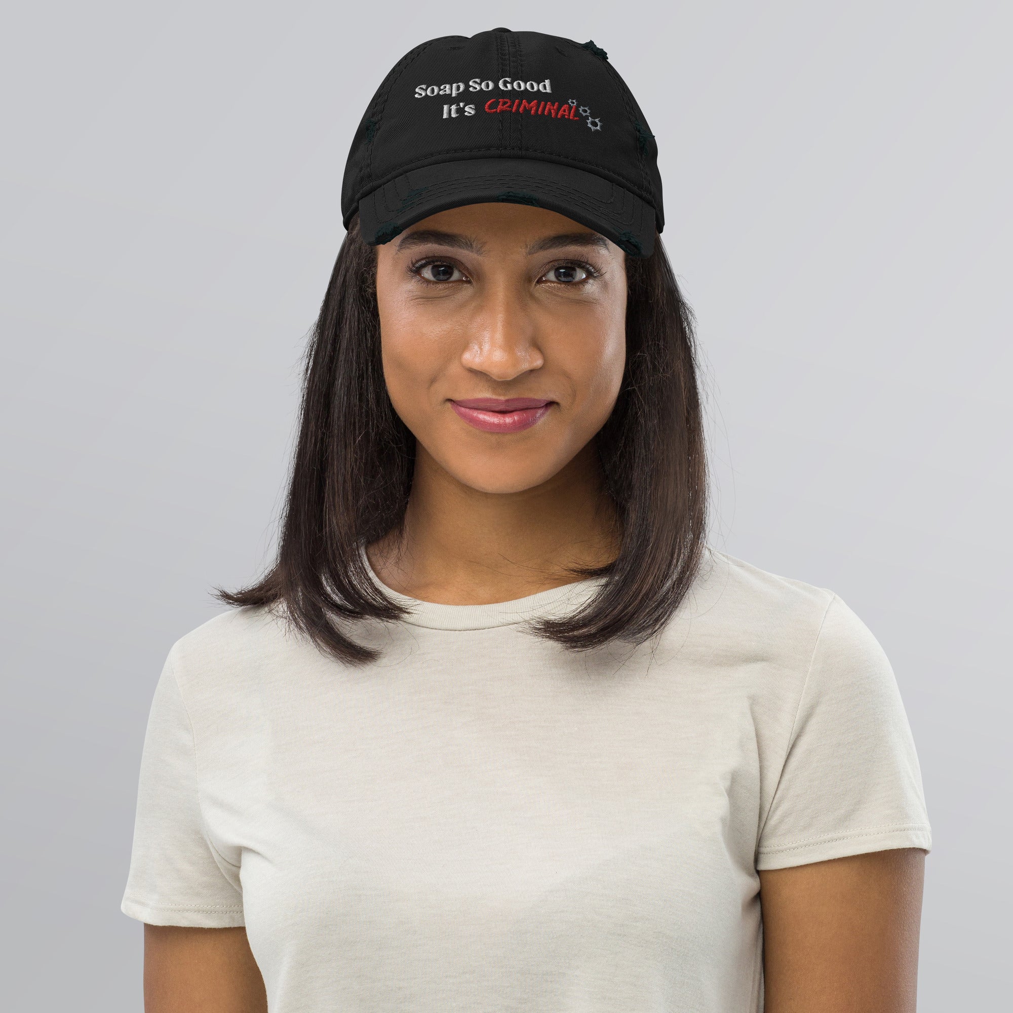 Slogan Distressed Dad Hat