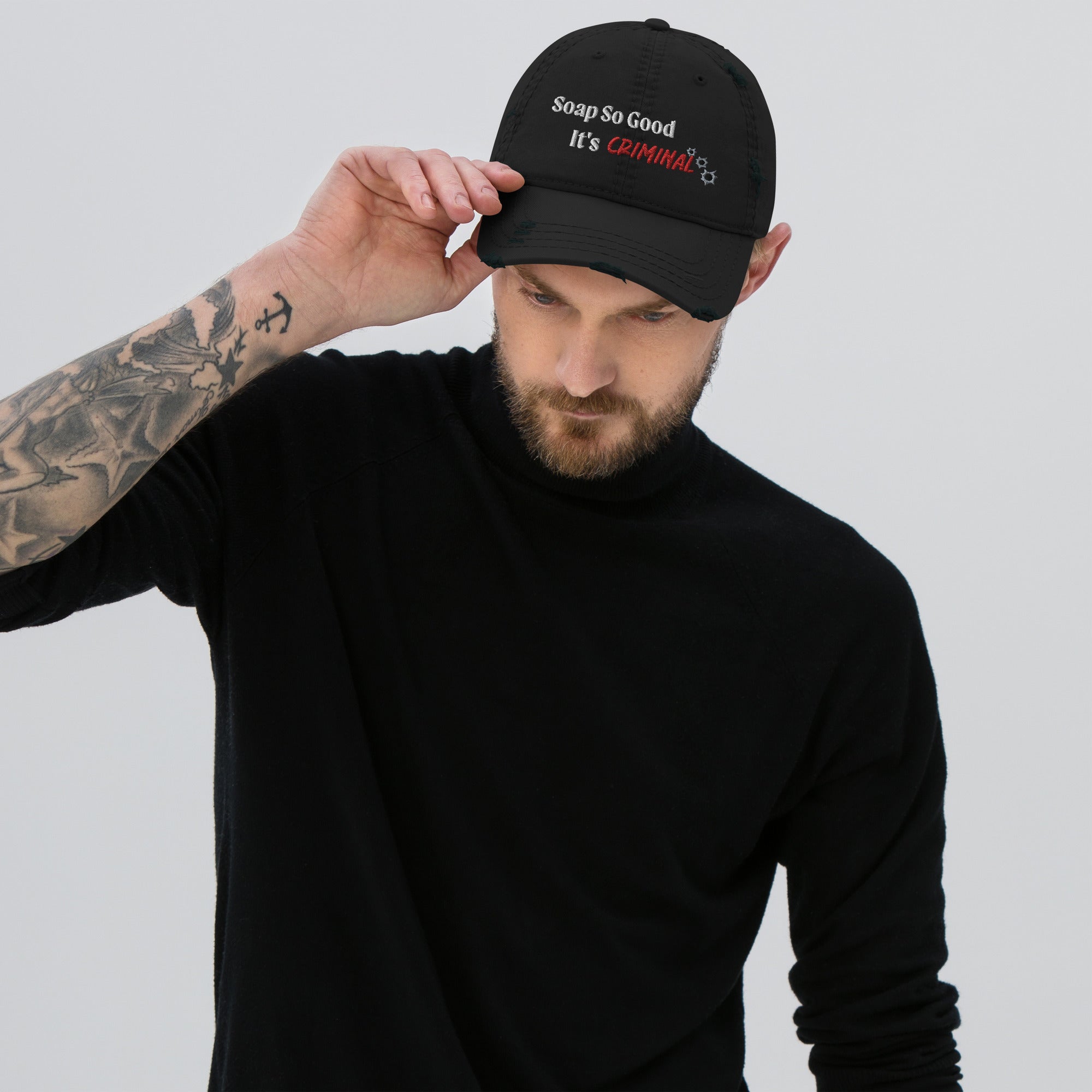 Slogan Distressed Dad Hat