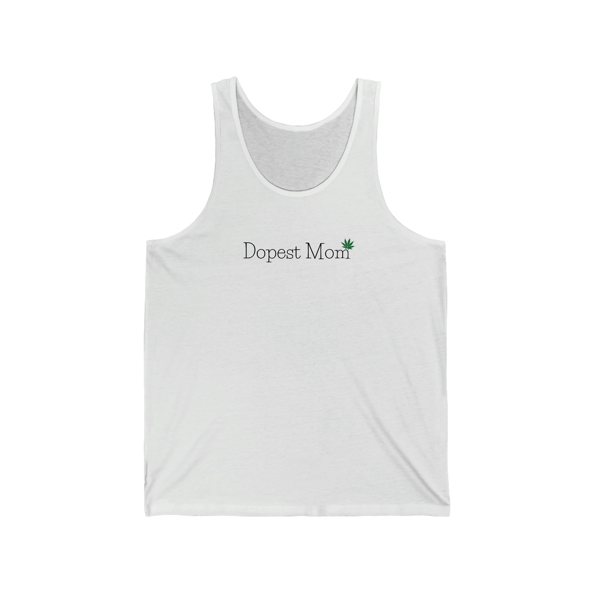 Dopest Mom Cannabis Leaf Jersey Tank
