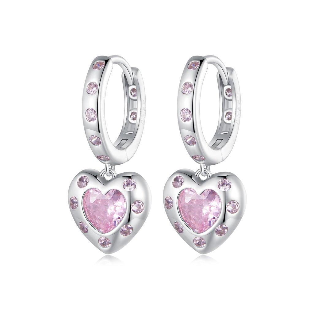 925 Sterling Silver Pavé Setting CZ Earrings for Women