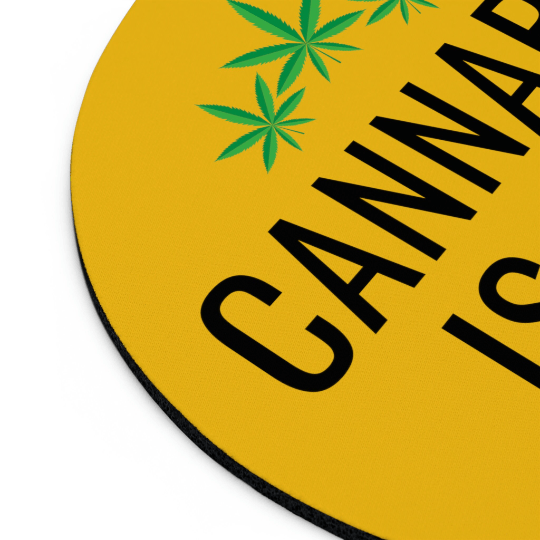 Cannabis is Life Yellow Mouse Pad