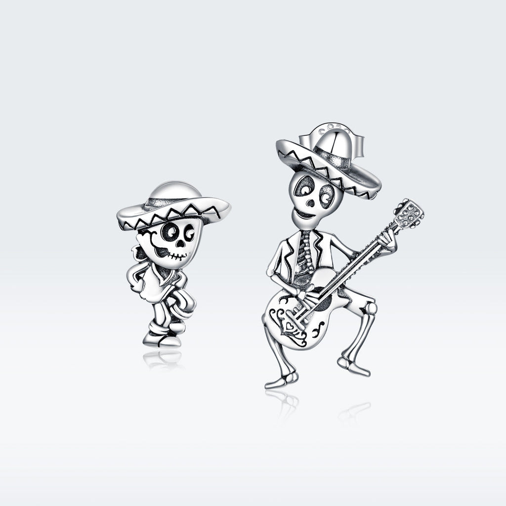 S925 Oxidized Silver Earrings Size 1.5*1cm, 2.4*1.3cm for Women