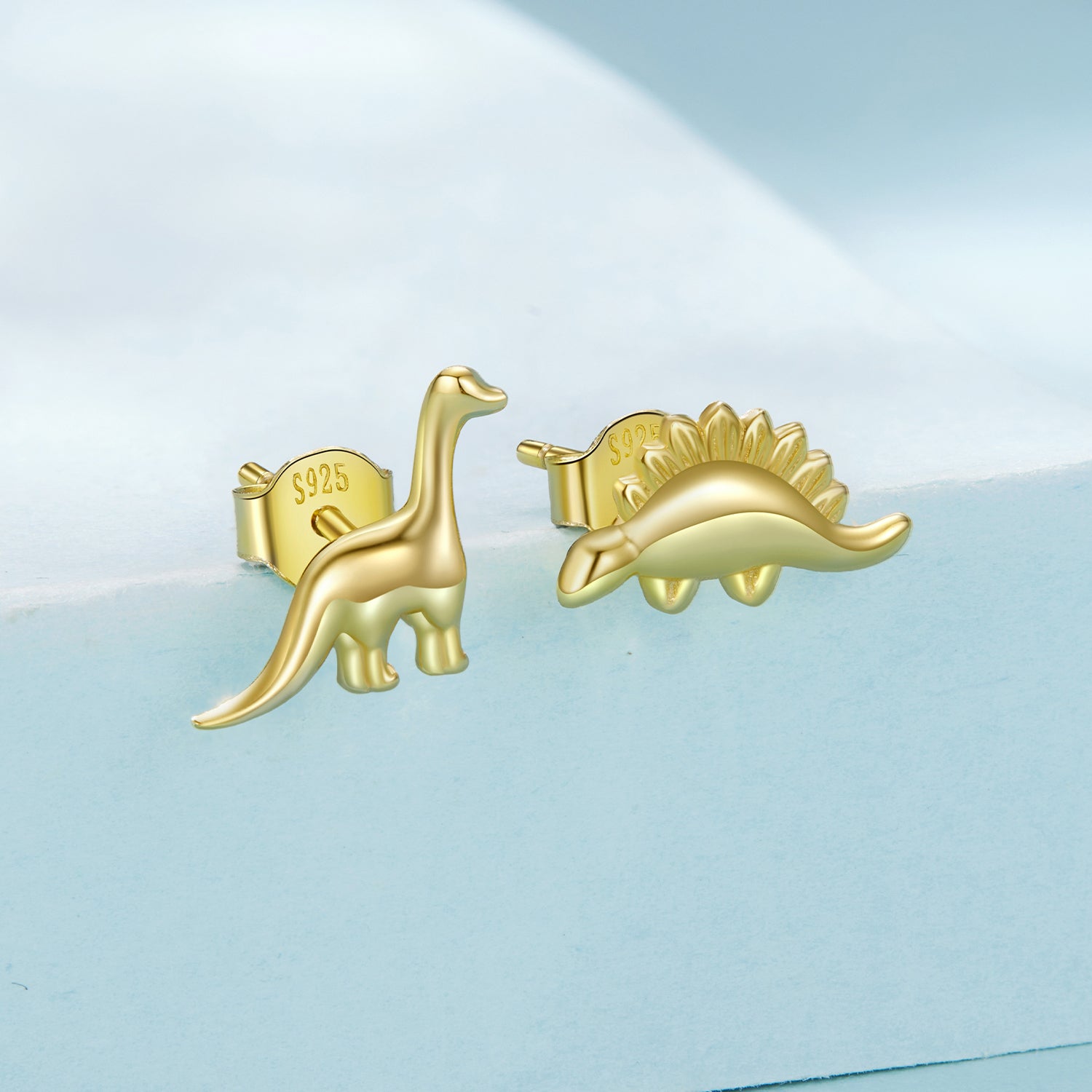 925 Sterling Silver Earrings with Oxidized Finish, 1.1*1cm & 1.2*0.6cm for Women