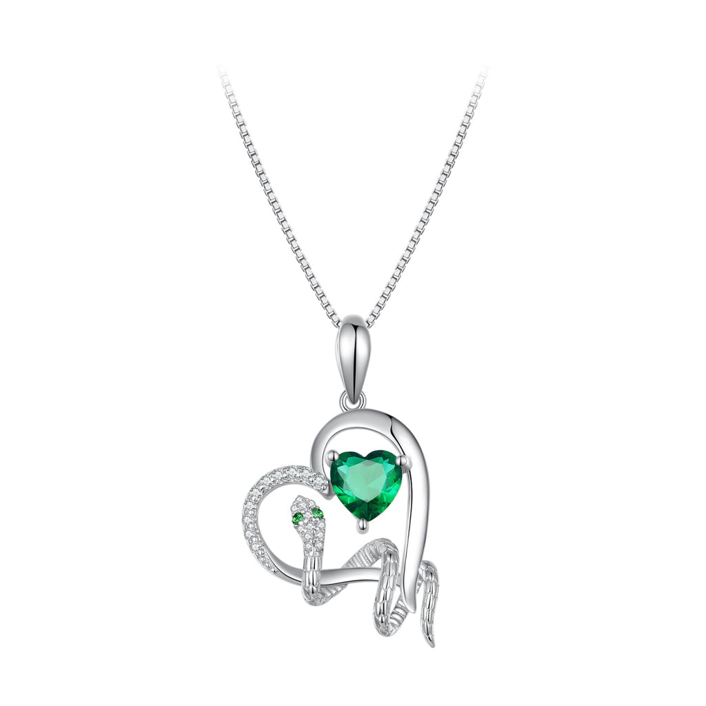 S925 Sterling Silver Plated Platinum Necklace with Pavé Setting and CZ