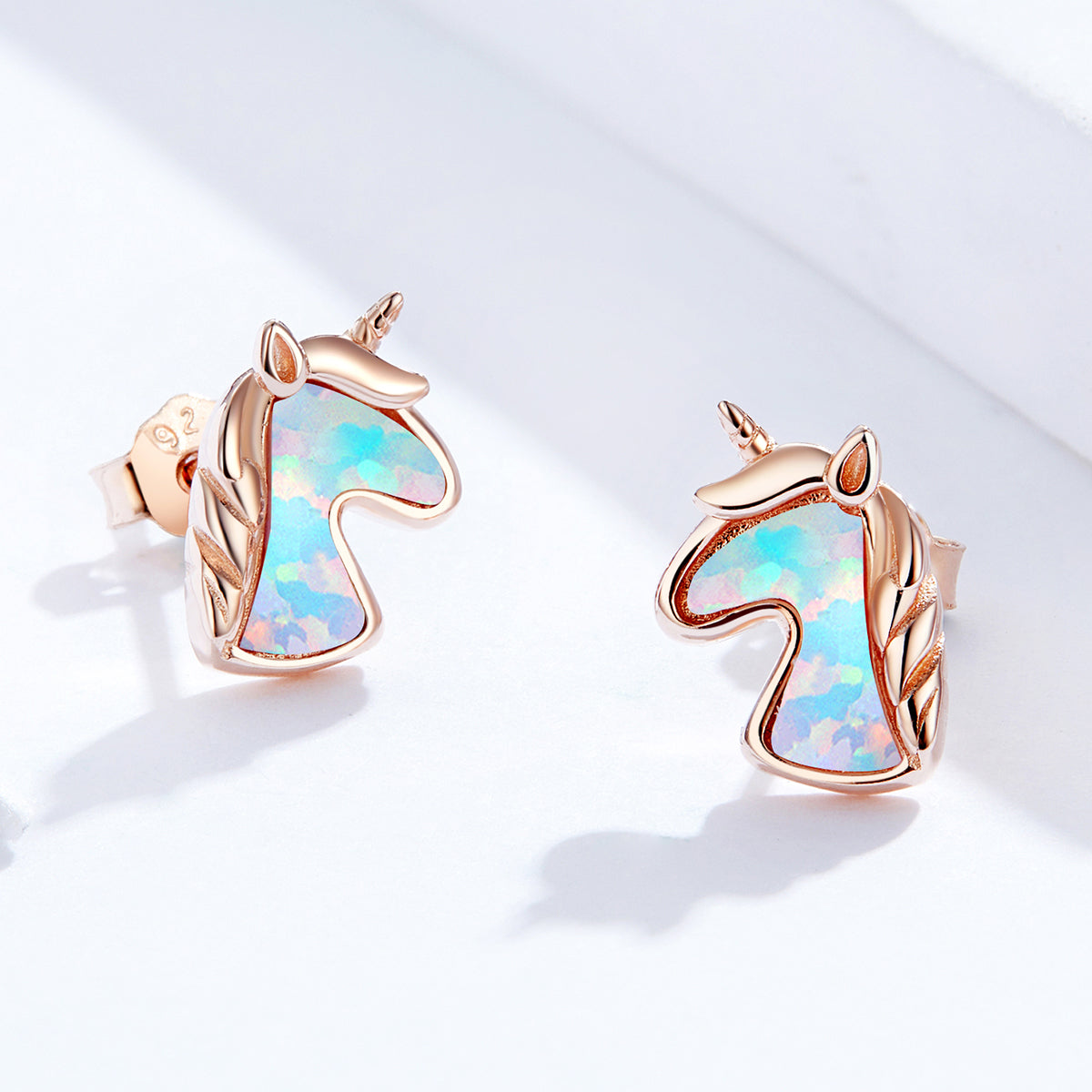 925 Sterling Silver Opal Earrings for Women
