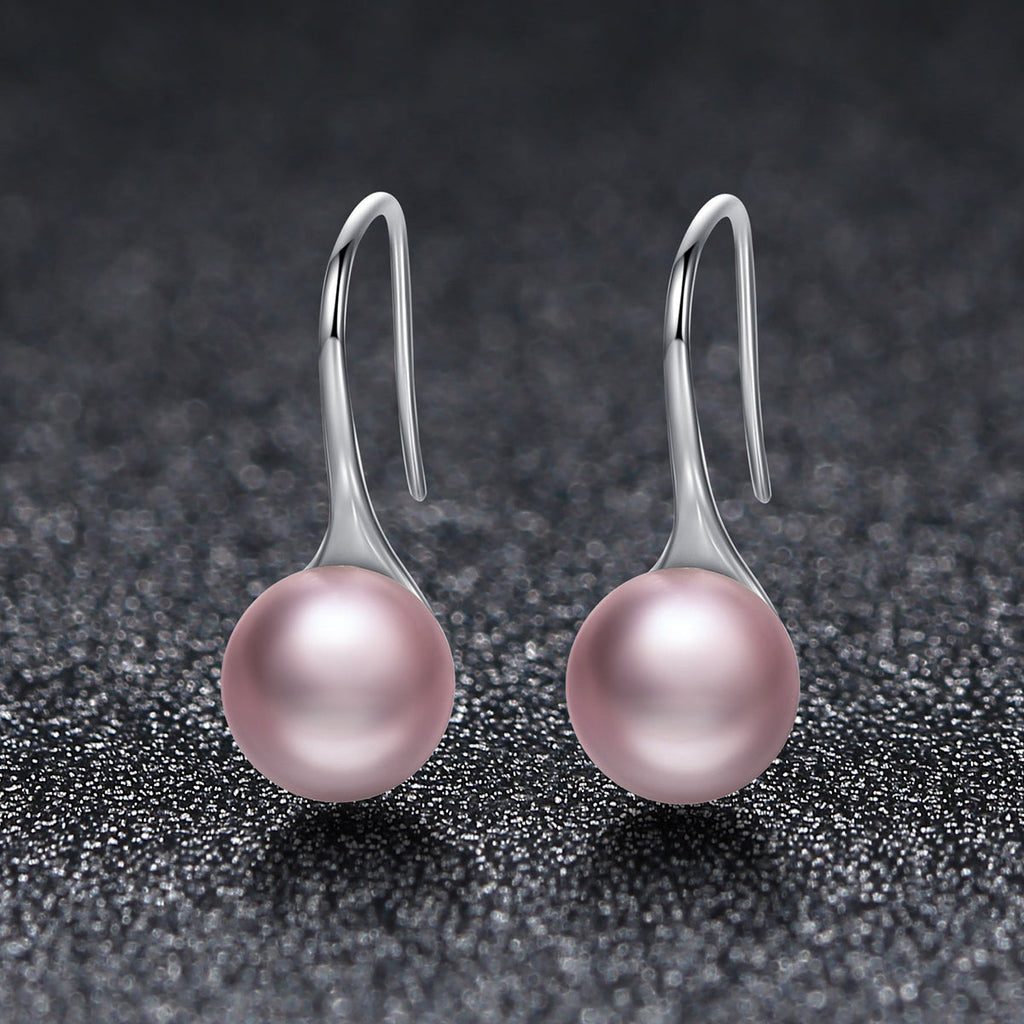 925 Sterling Silver Oxidized Pearl Earrings for Women