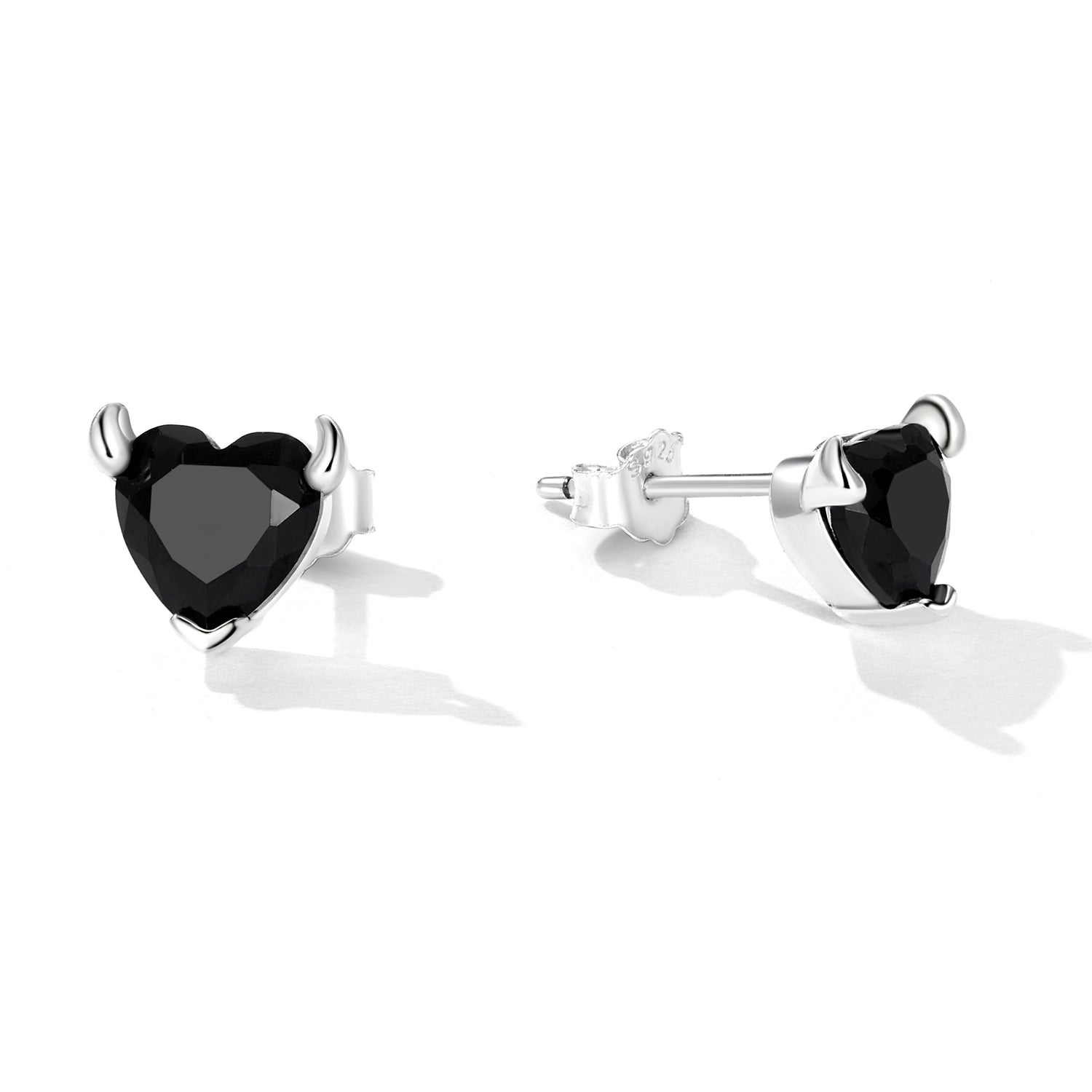 925 Sterling Silver Oxidized CZ Earrings for Women