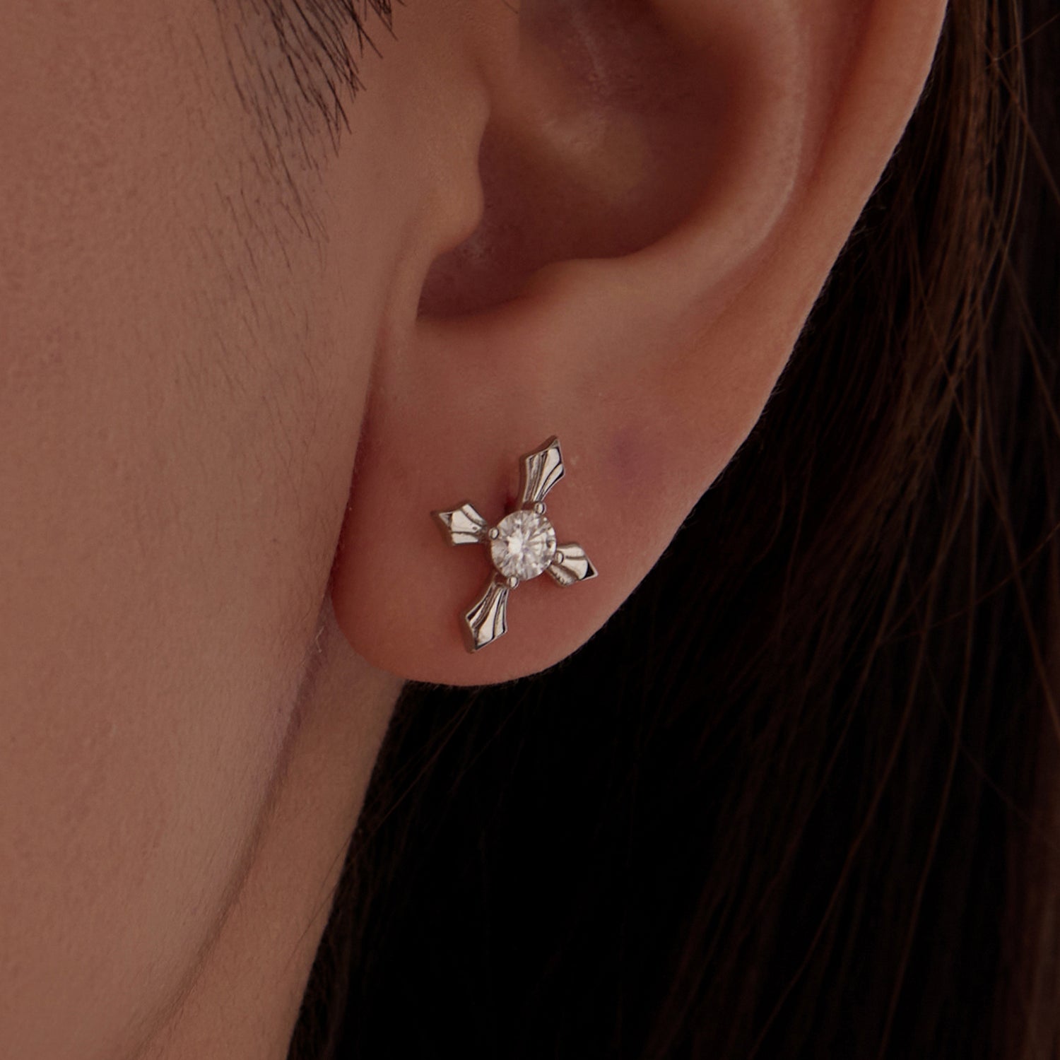 925 Sterling Silver 0.30 Carat Genuine Moissanite Earrings for Women