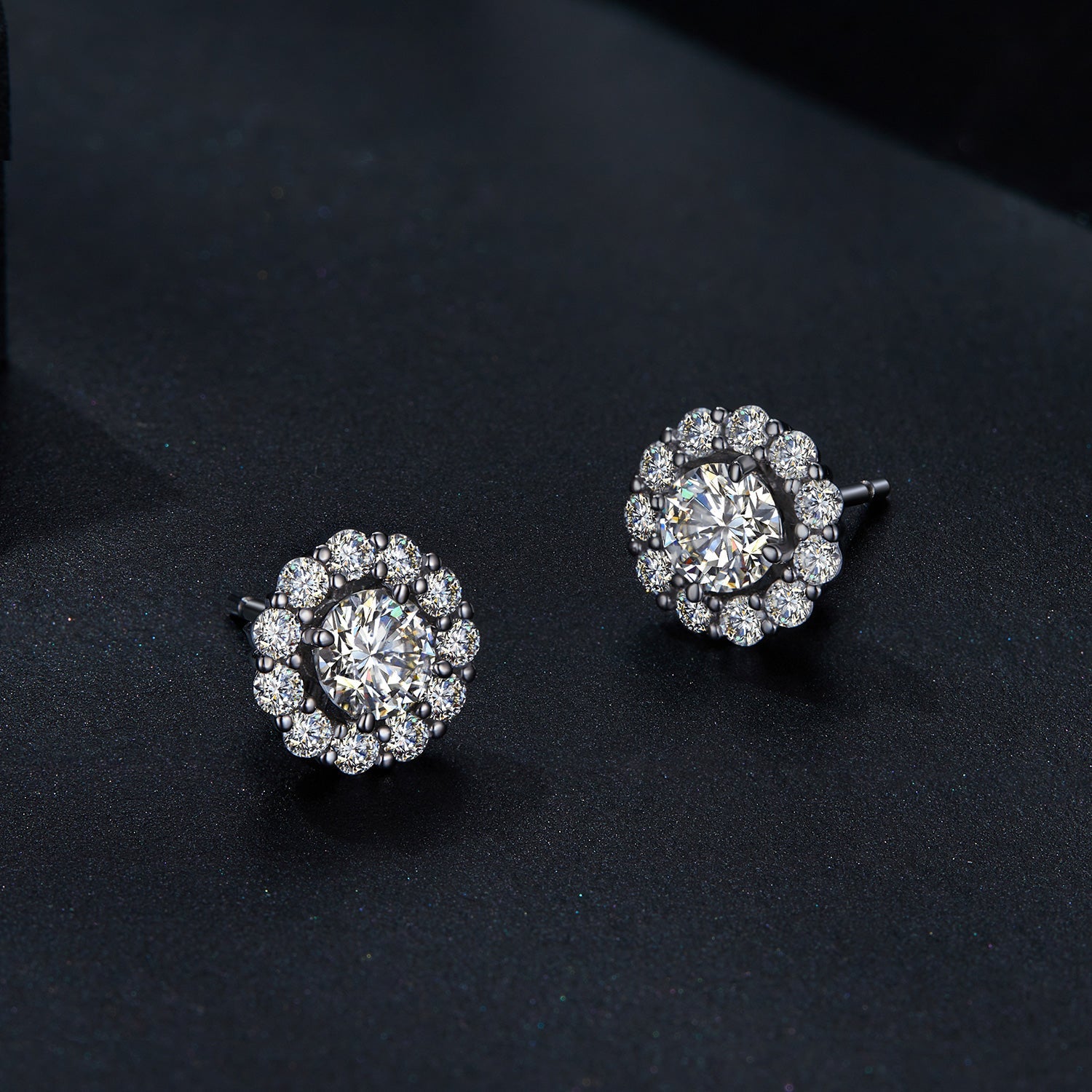 925 Sterling Silver 0.5 Carat Moissanite Earrings for Women