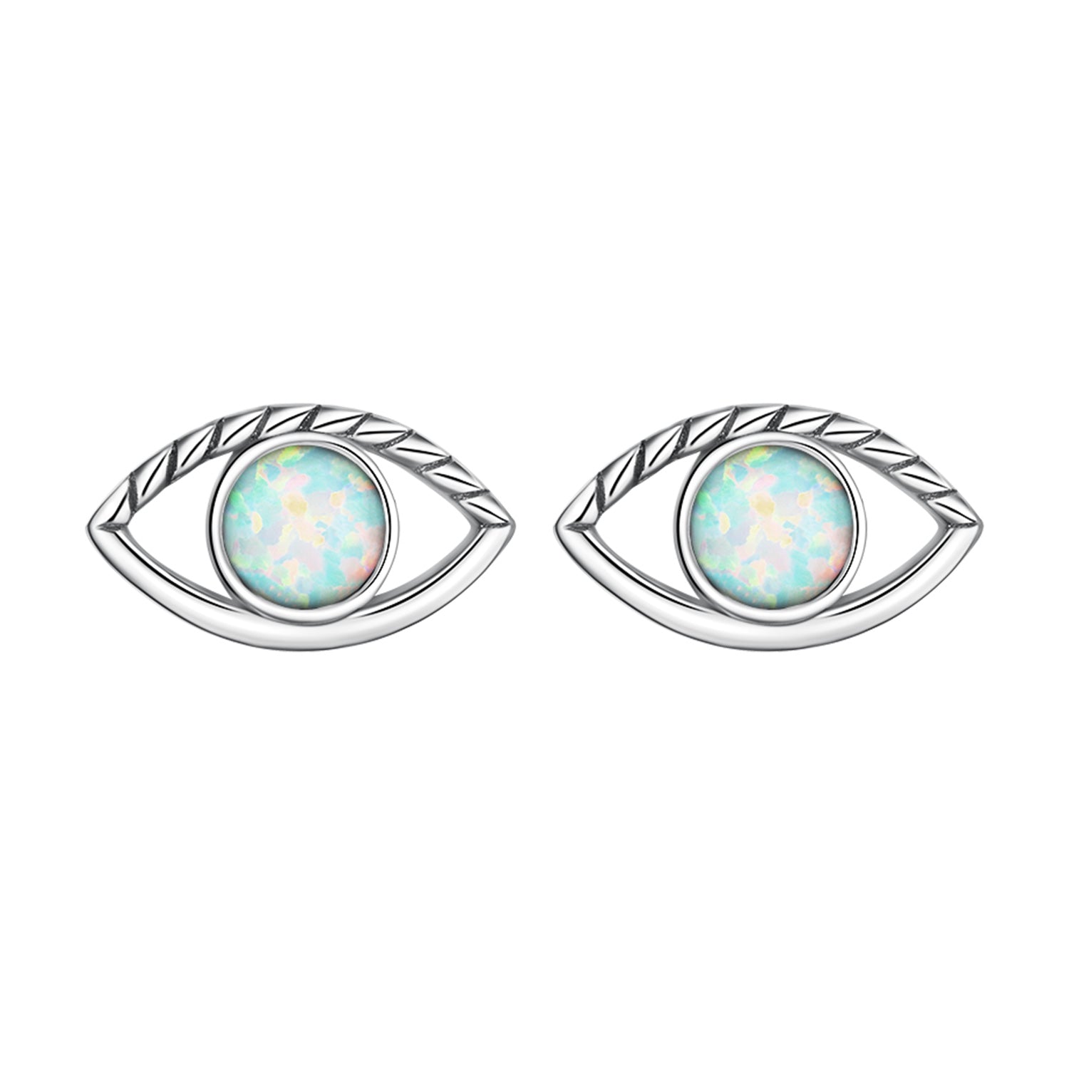 925 Sterling Silver Translucent Opal Earrings for Women