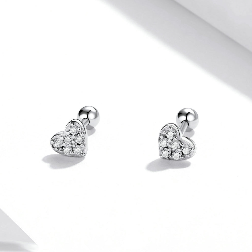 925 Sterling Silver Earrings with Pavé Setting CZ
