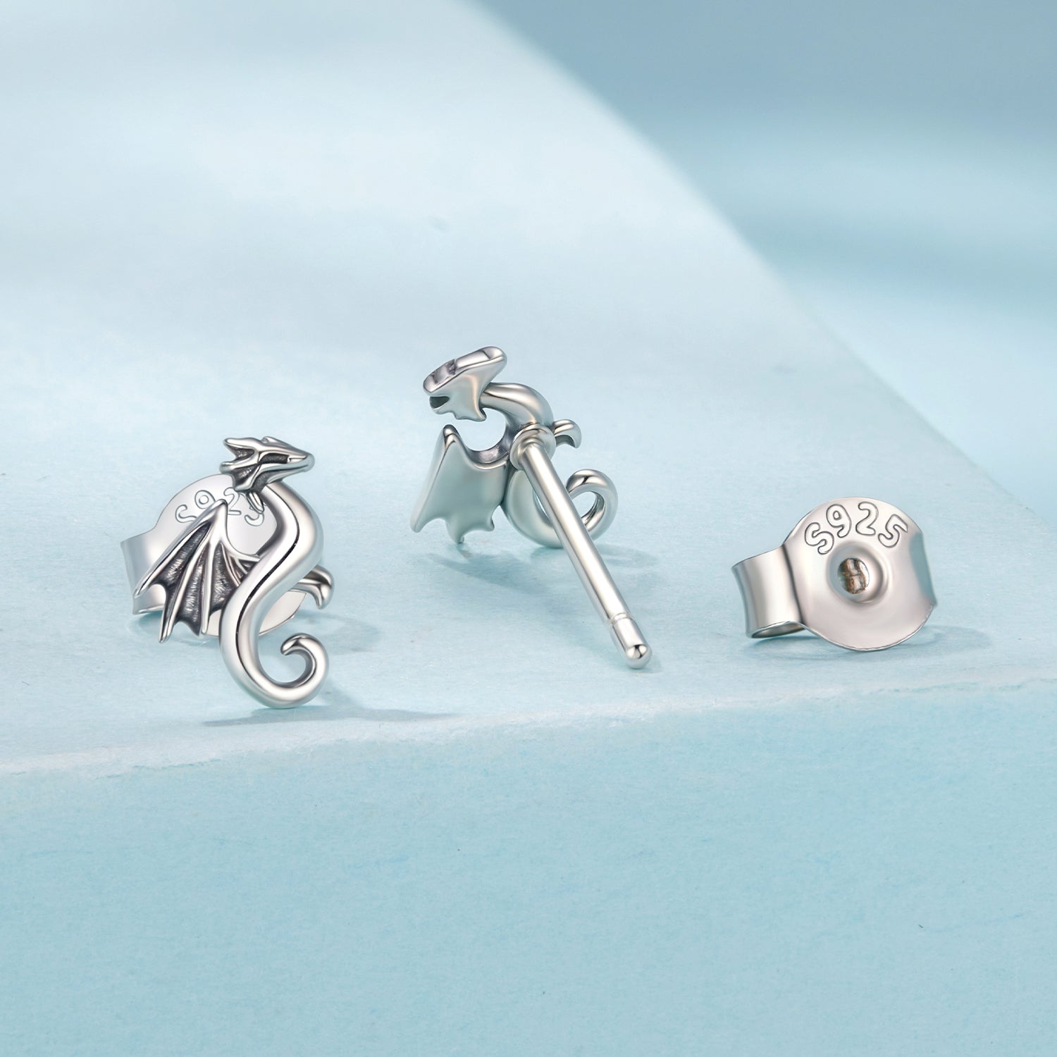 925 Sterling Silver Oxidized Silver 0.7cm Earrings