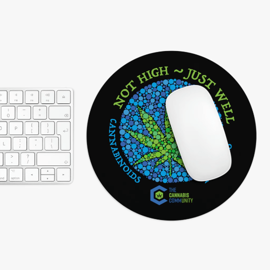 Not High, Just Well Black Mouse Pad