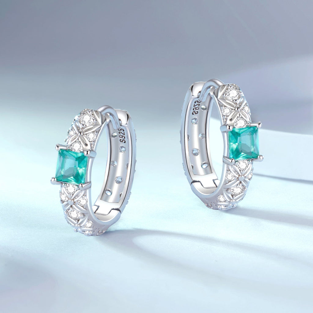 925 Sterling Silver Pavé Setting CZ Earrings for Women