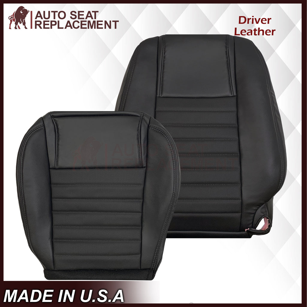 2005-2009 Ford Mustang GT V8 Convertible Replacement Seat Covers In Dark Charcoal: Black