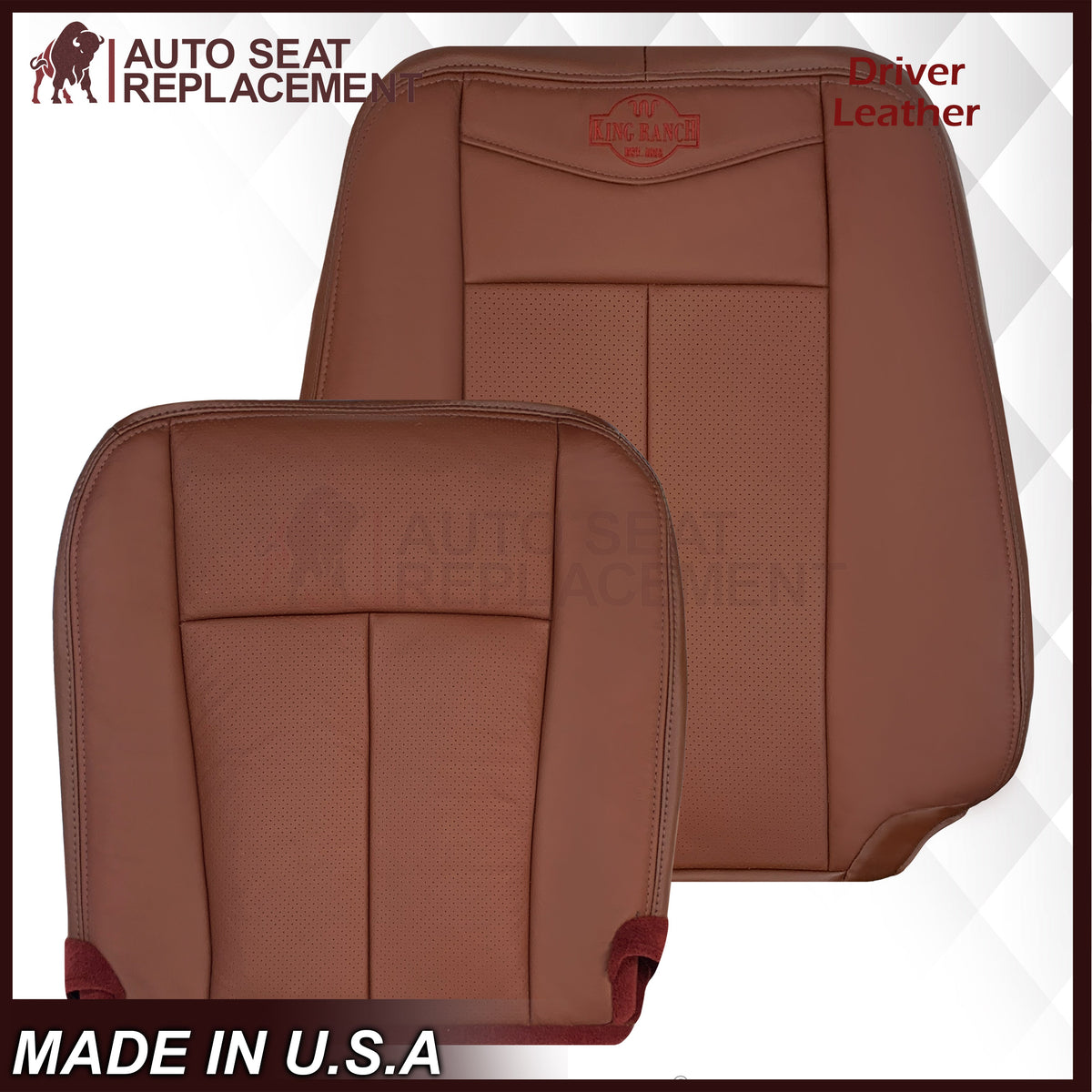 2007-2014 Ford Expedition King Ranch Replacement Leather Seat Cover: Perforated, King Ranch
