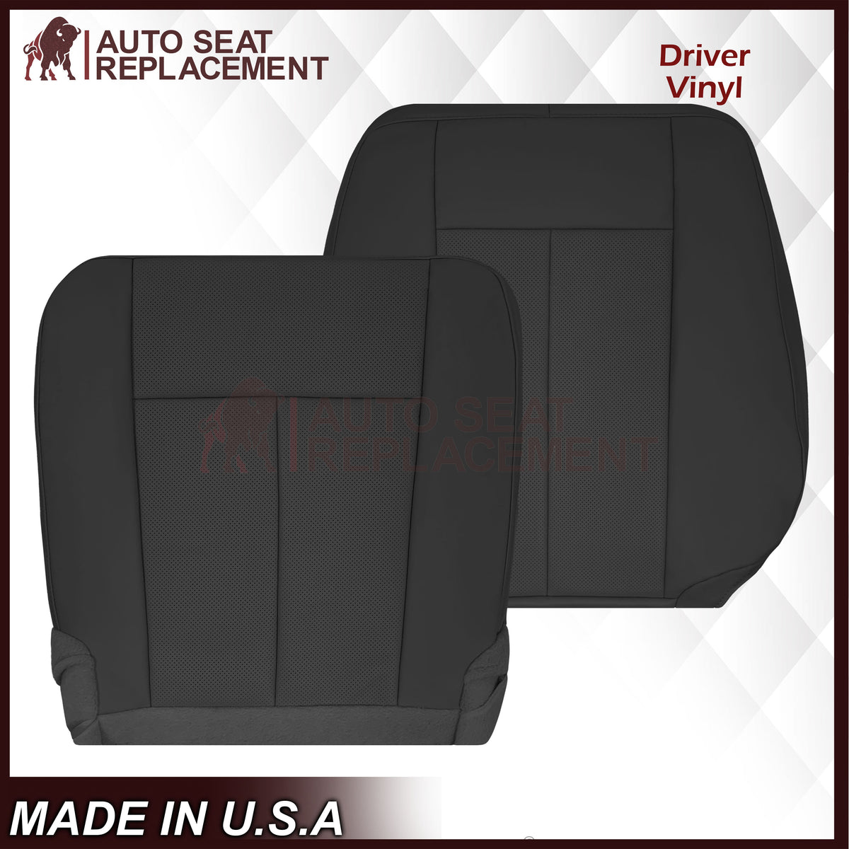 2007-2014 Ford Expedition Perforated Replacement Seat Cover In Black