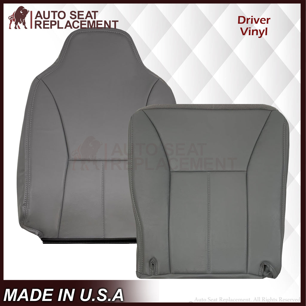 1998 - 2002 Dodge Ram 1500 Base Work Truck SINGLE CAB Seat Cover in Mist Gray Vinyl