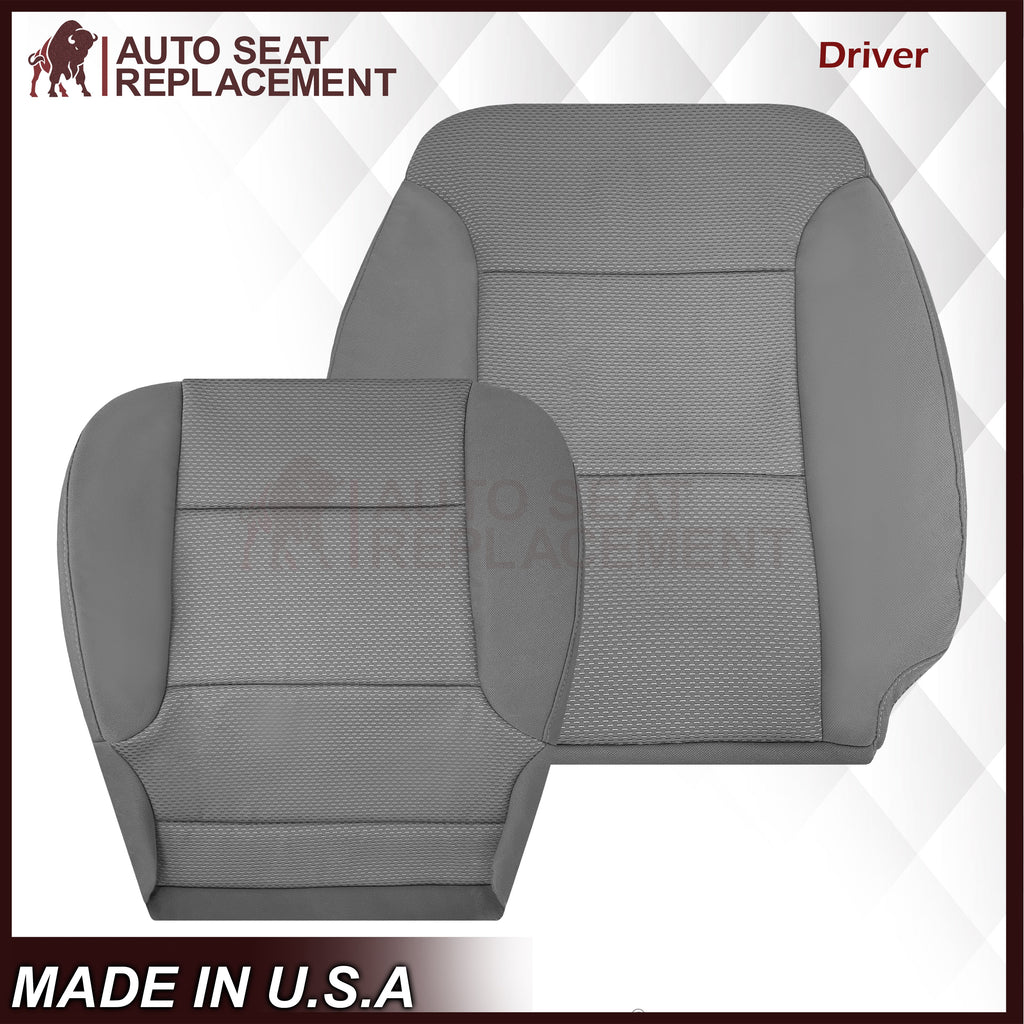 2014-2019 GMC Sierra W/T Base Work Truck Replacement Cloth Seat Cover: Gray