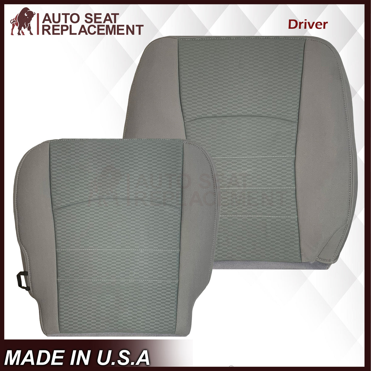 2013-2018 Dodge Ram ST Tradesman Bottom or Top Replacement Seat Cover: Cloth Diesel Gray