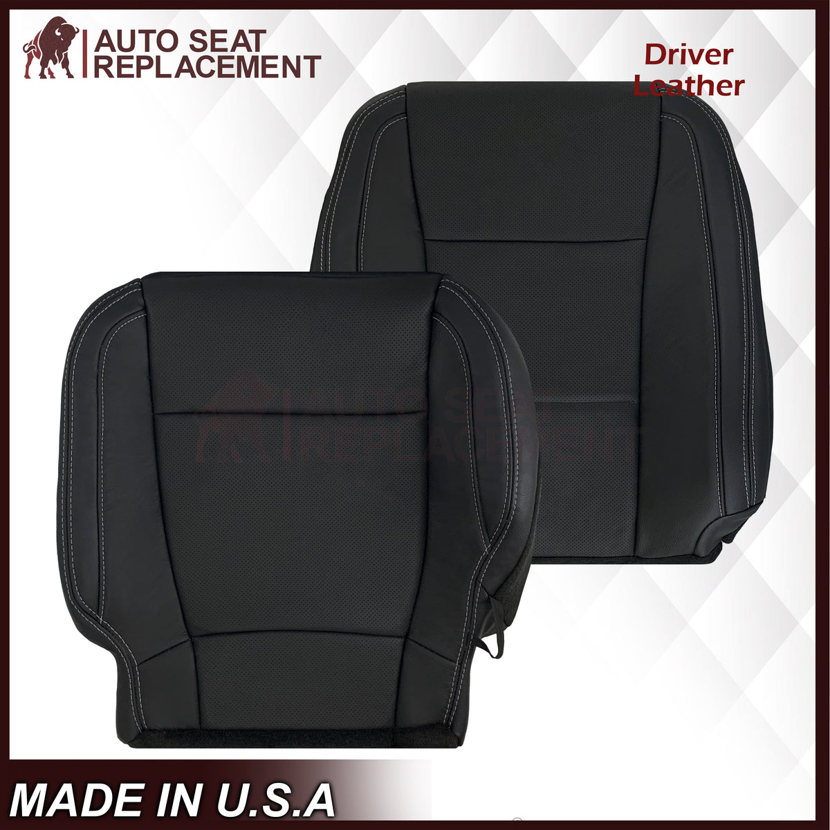 2017-2021 Ford F250 XLT Replacement Seat Covers In Charcoal Black