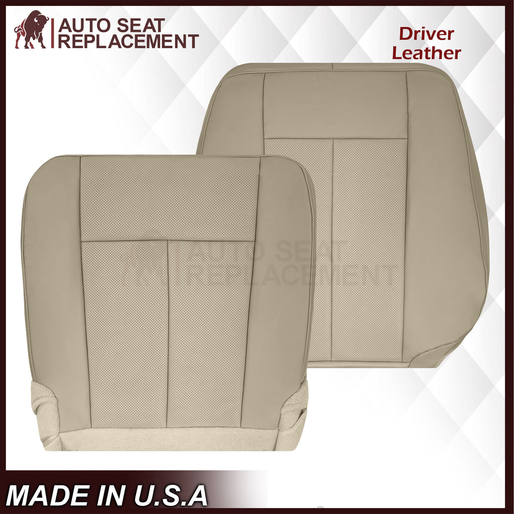 2007-2014 Ford Expedition Eddie Bauer/XLT Replacement Perforated Genuine Leather/Syn. Leather Seat Cover In Tan