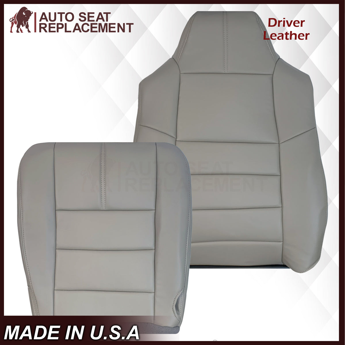 2008-2010 Ford F-250 F-350 F-450 F-550 Lariat Seat Cover in Medium Stone Gray: Choose From Variants