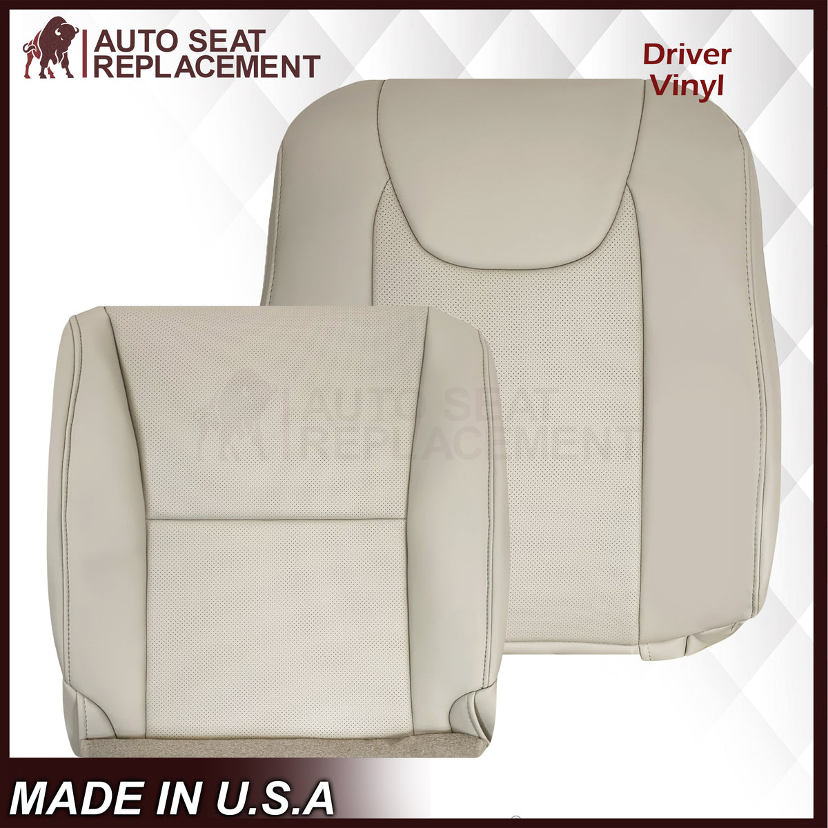2010-2015 Lexus RX350 RX450H Replacement Synthetic Leather Seat Covers: Tan Perforated