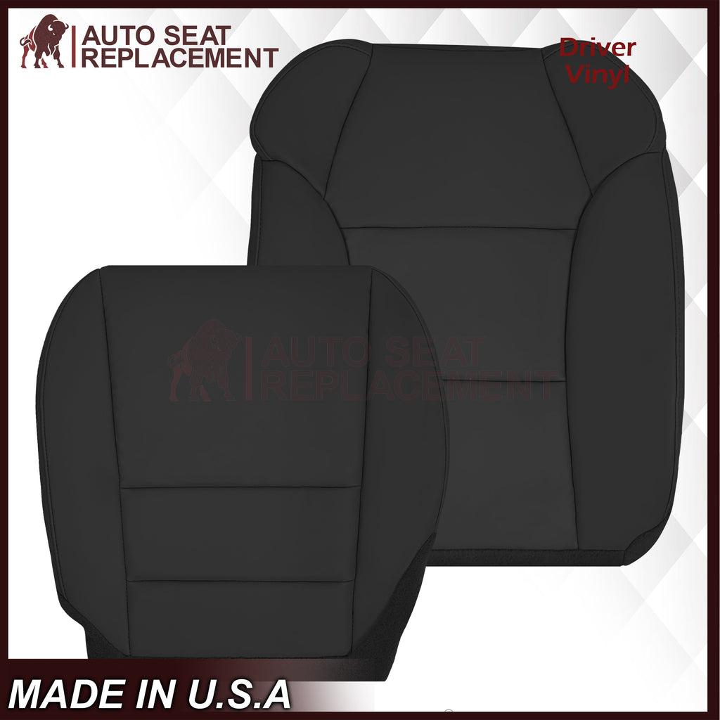 2007 - 2013 Acura MDX Driver Or Passenger Replacement Seat Covers: Non-Perforated Black