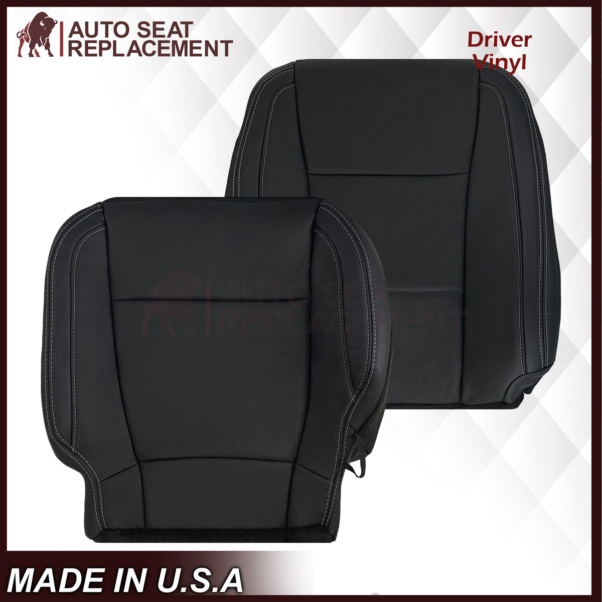 2017-2021 Ford F250 XLT Replacement Seat Covers In Charcoal Black