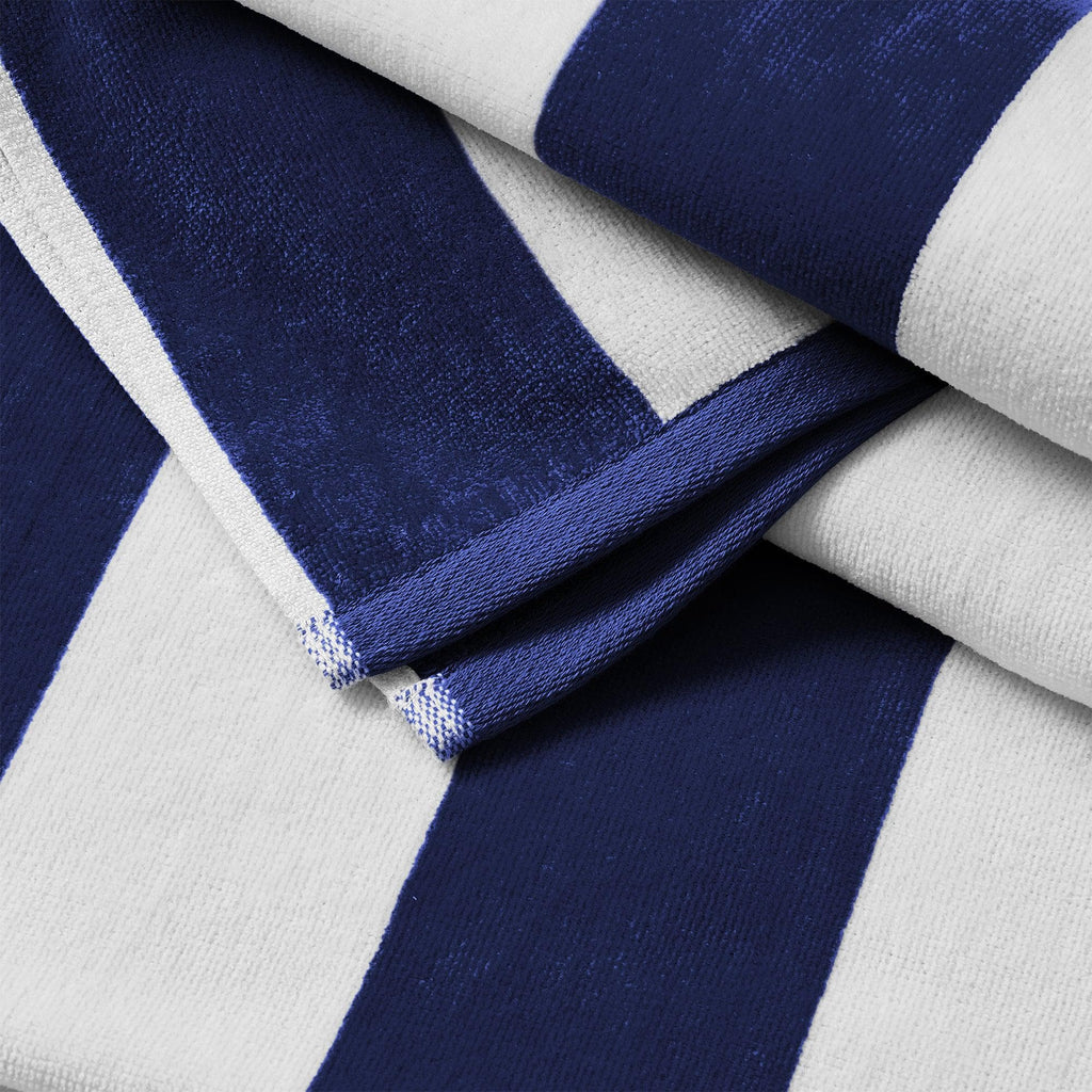 Cotton Velour Cabana Stripe Beach Towel - Novia Collection