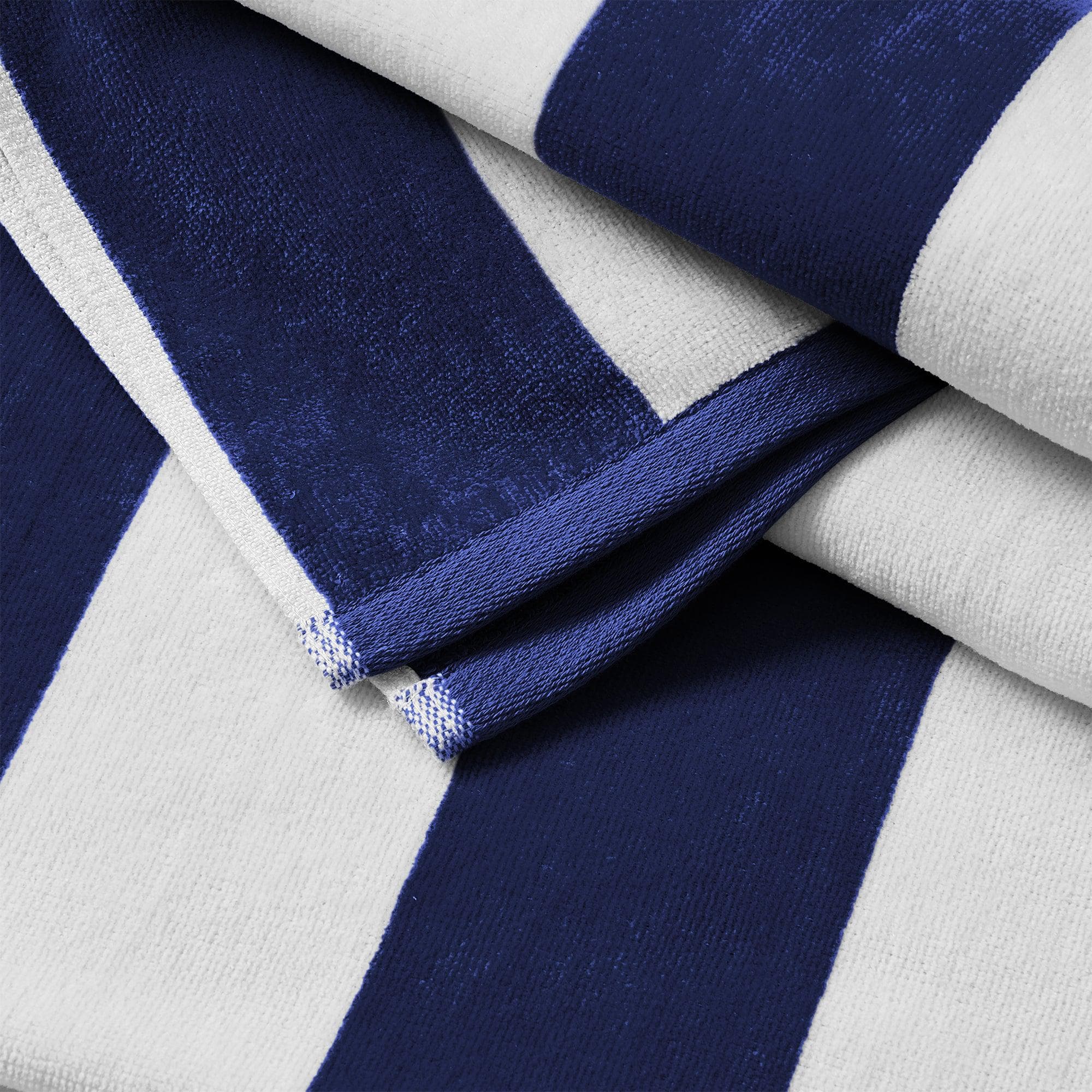 Cotton Velour Cabana Stripe Beach Towel - Novia Collection