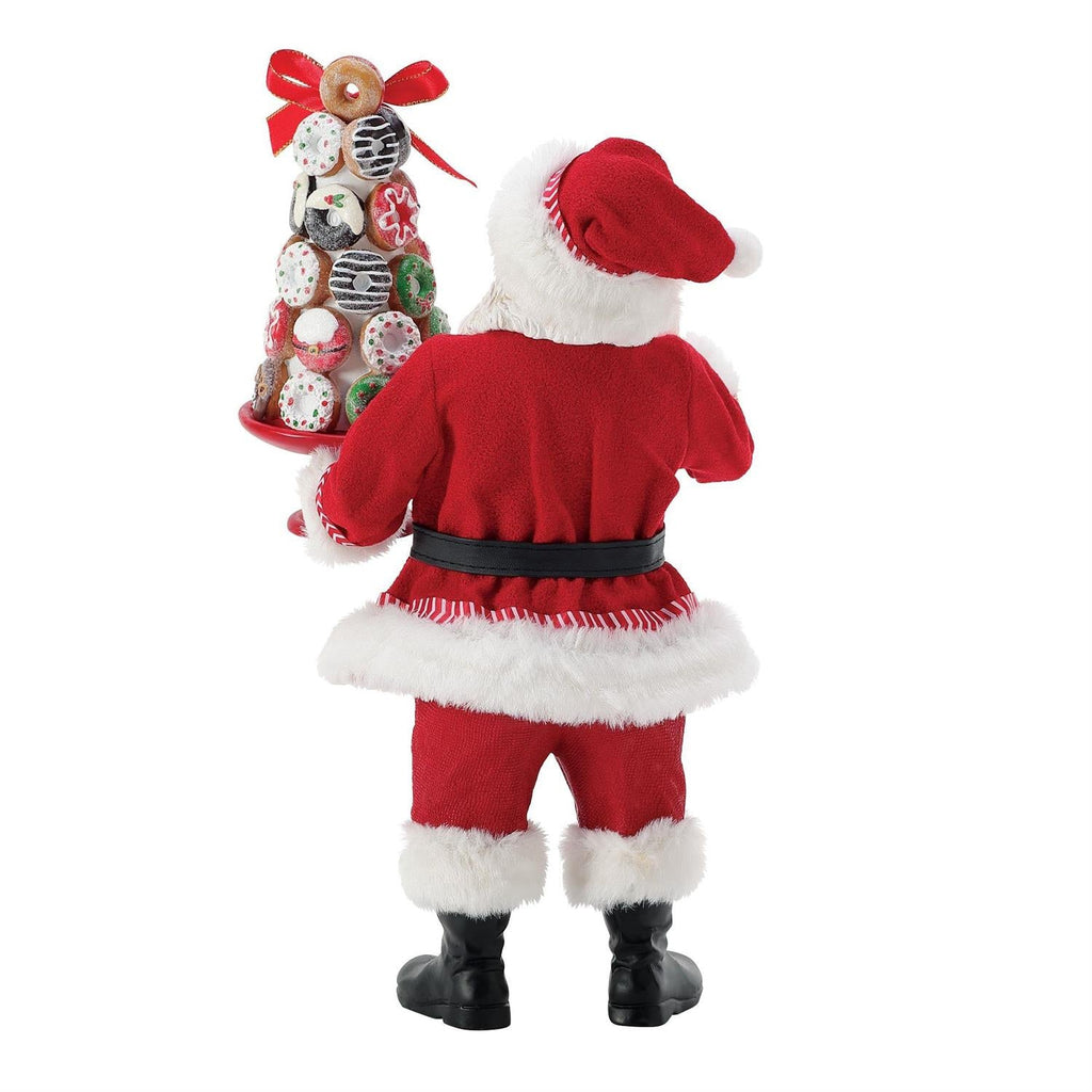 Santa with a Donut Tower