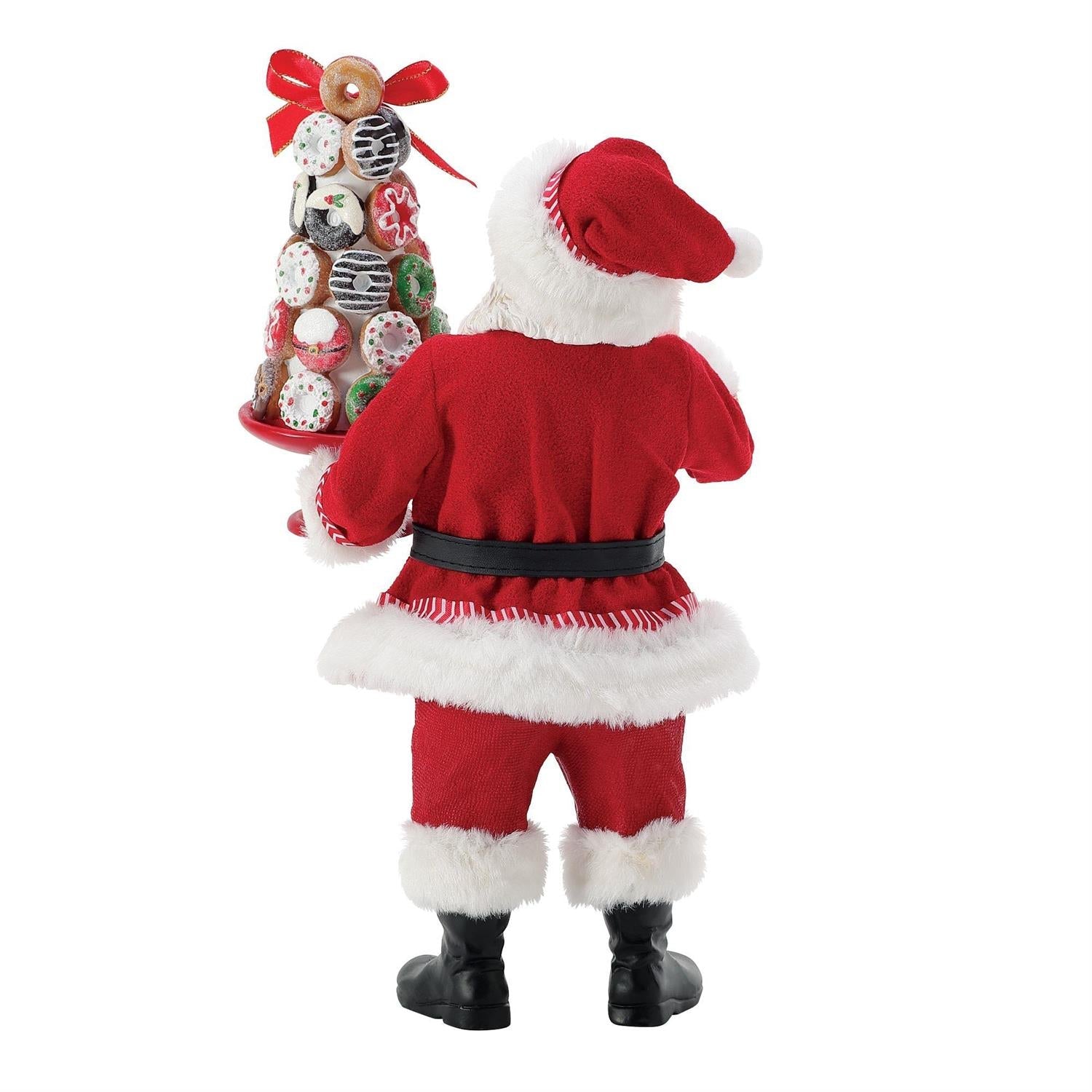 Santa with a Donut Tower