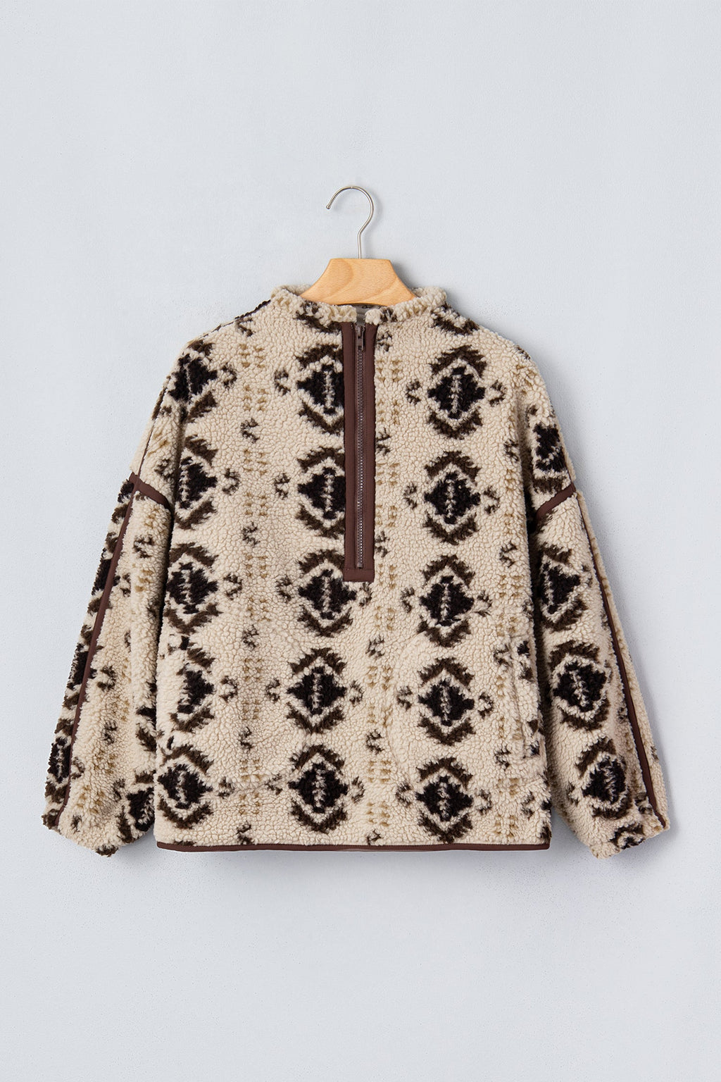 Western Geometric Fleece Half Zip Sweatshirt