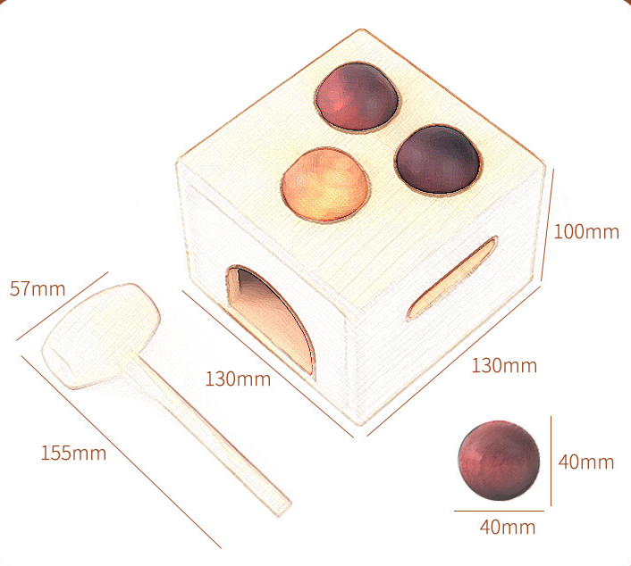 Montessori Wooden Knock Ball Toy