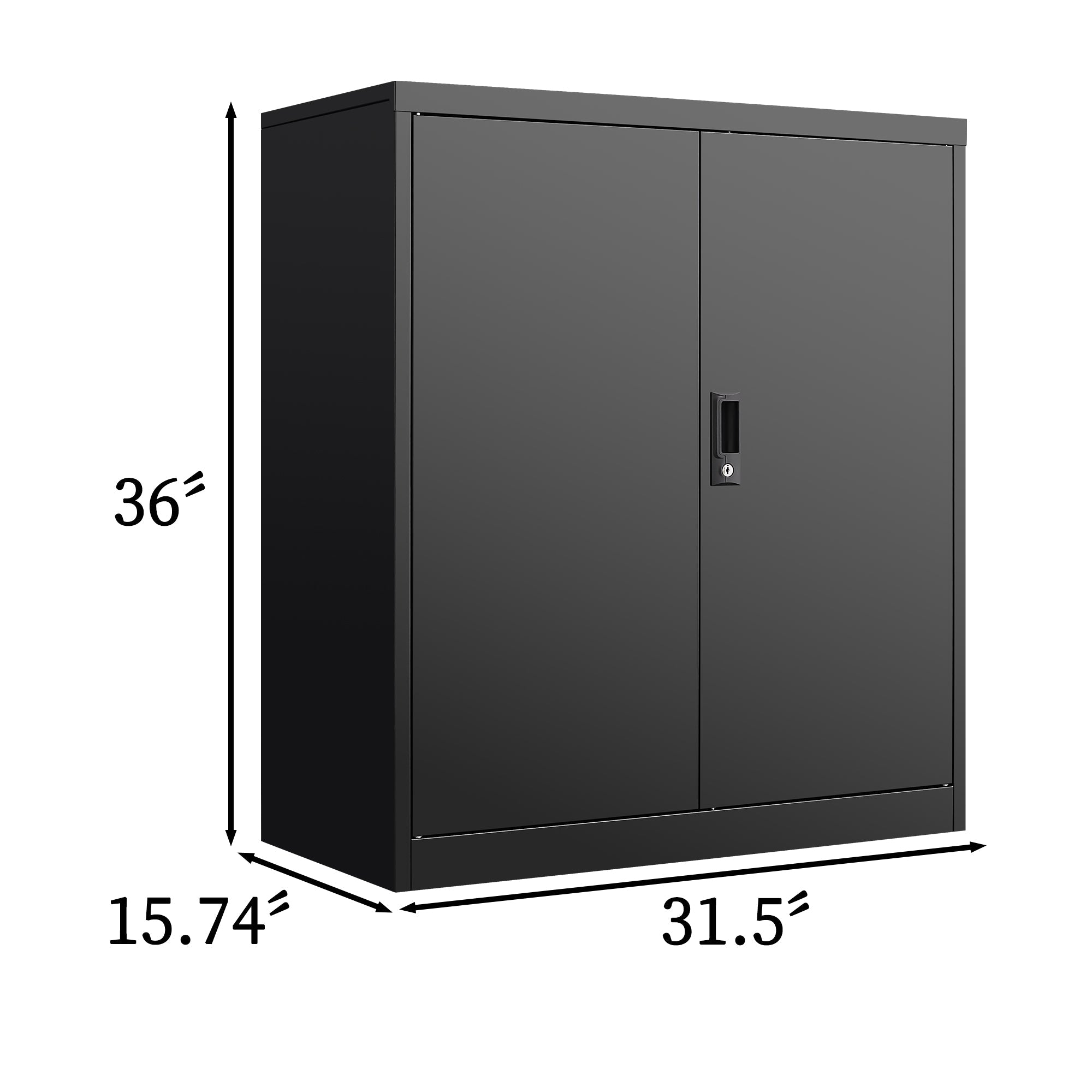 Storage Locker,File Organizer, Storage Cabinet with Door Locks and Two Adjustable Shelves, Suitable as a Cabinet for Home, Office, School & Garage Use