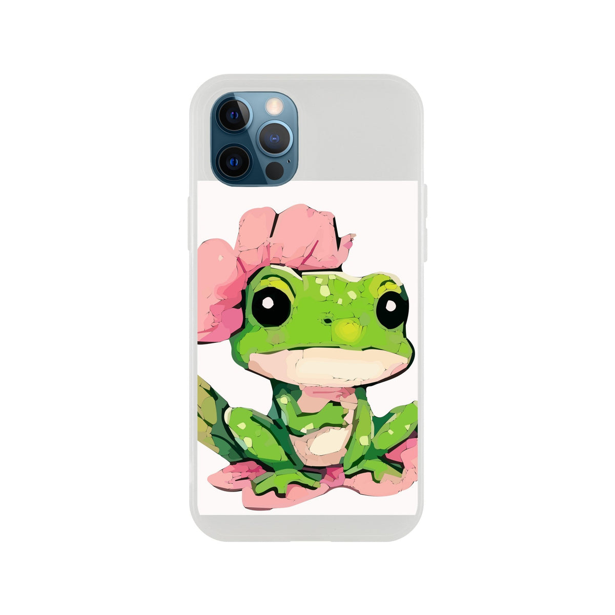 Green Frog on Lily Pad Flexi iPhone Case