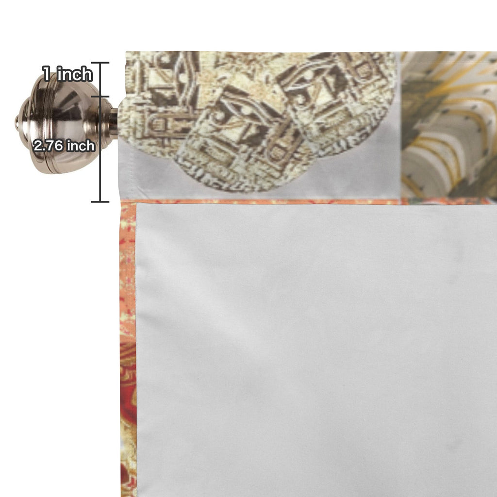 Heritage Revival Quilt Design Short Window Valance Curtain - 60" x 18"