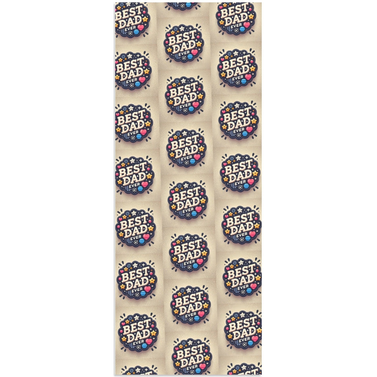 Best Dad Ever Circle Custom Gift Wrapping Paper - 58"x 23" (Made in USA)