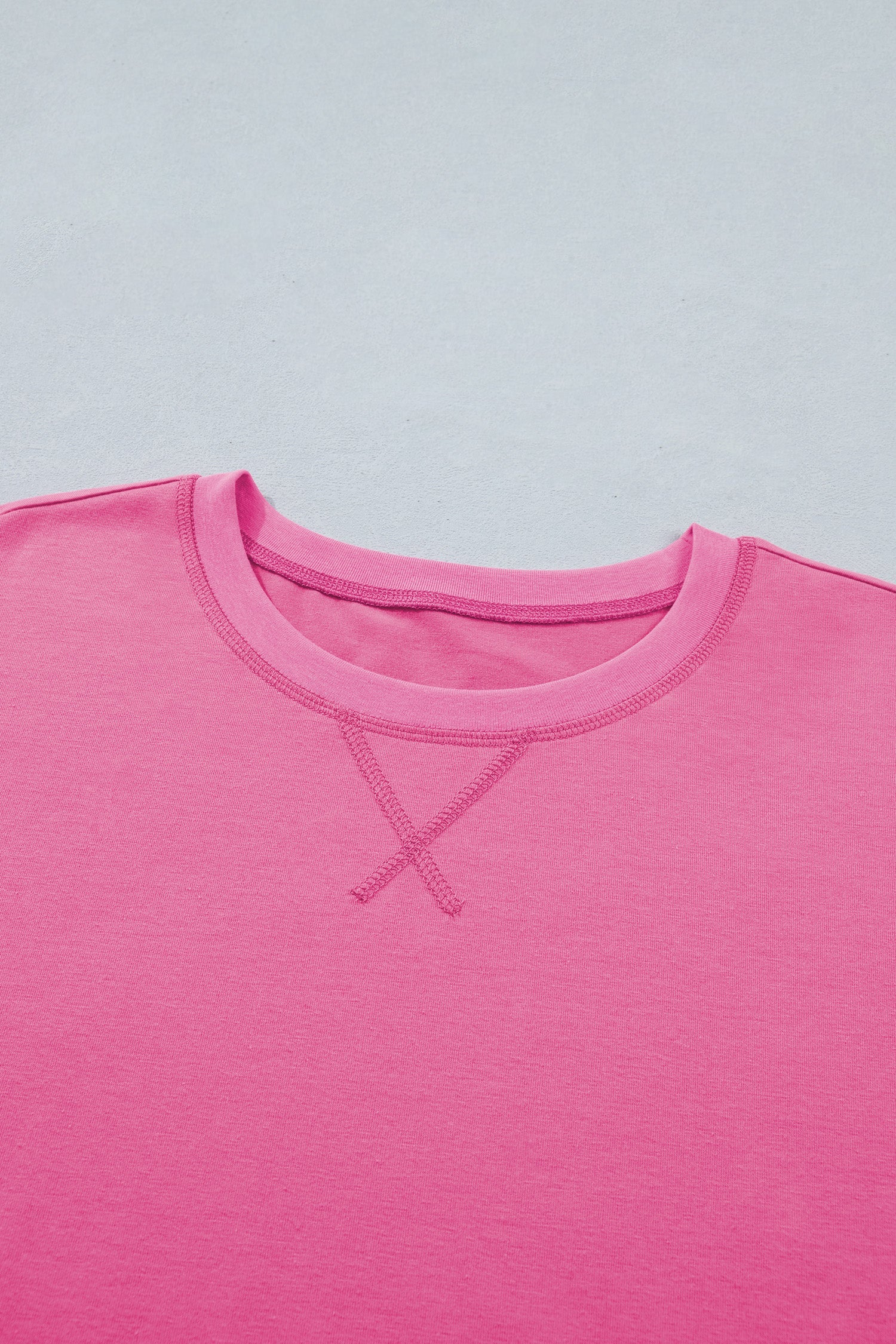 Solid Tee & Stipe Waistband Short Set