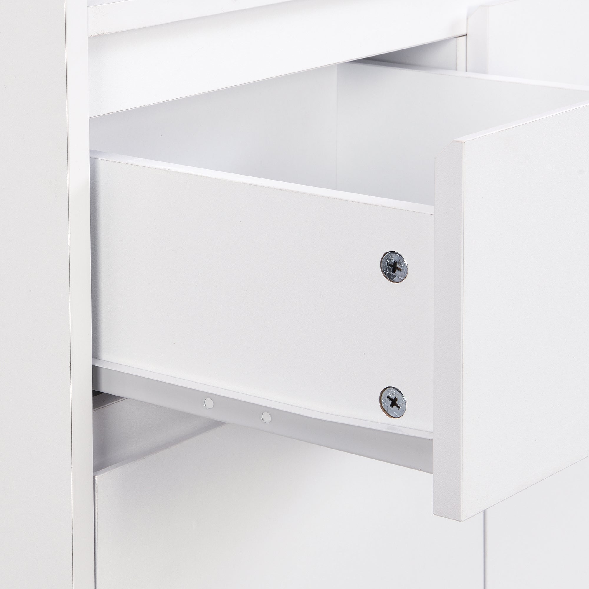 ON-TREND Sleek and Contemporary Shoe Cabinet with Adjustable Shelves, Minimalist Home Organizer with Solid Wood Legs, Storage Sideboard for Entryway, Living Room, White