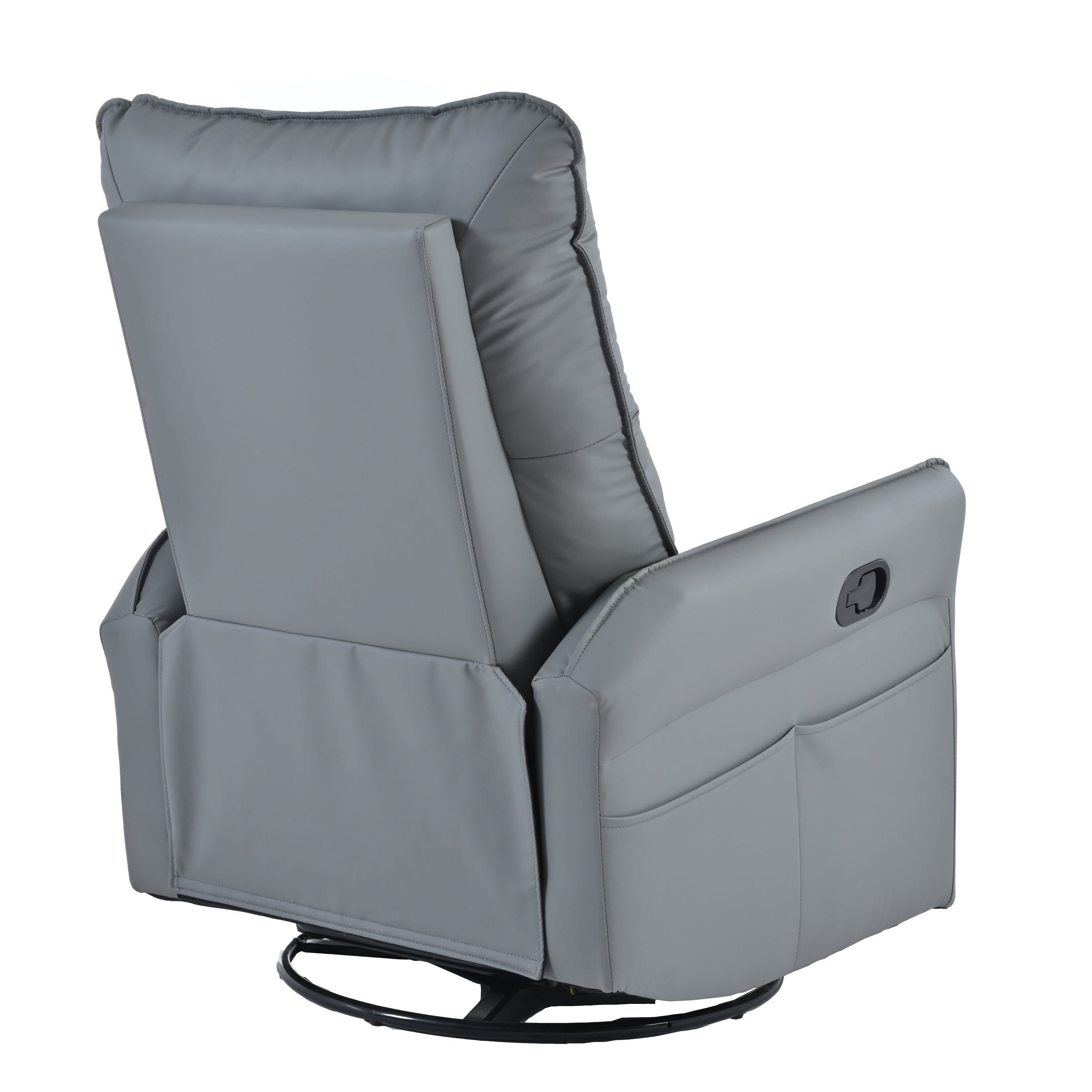 Rocker Recliner Chair,360° Swivel Nursery Rocking Chair,Glider Chair,Modern Small Rocking Swivel Recliner Chair for Bedroom,Living Room Chair Home Theater Seat,Side Pocket(Blue-gray+360° Swivel)