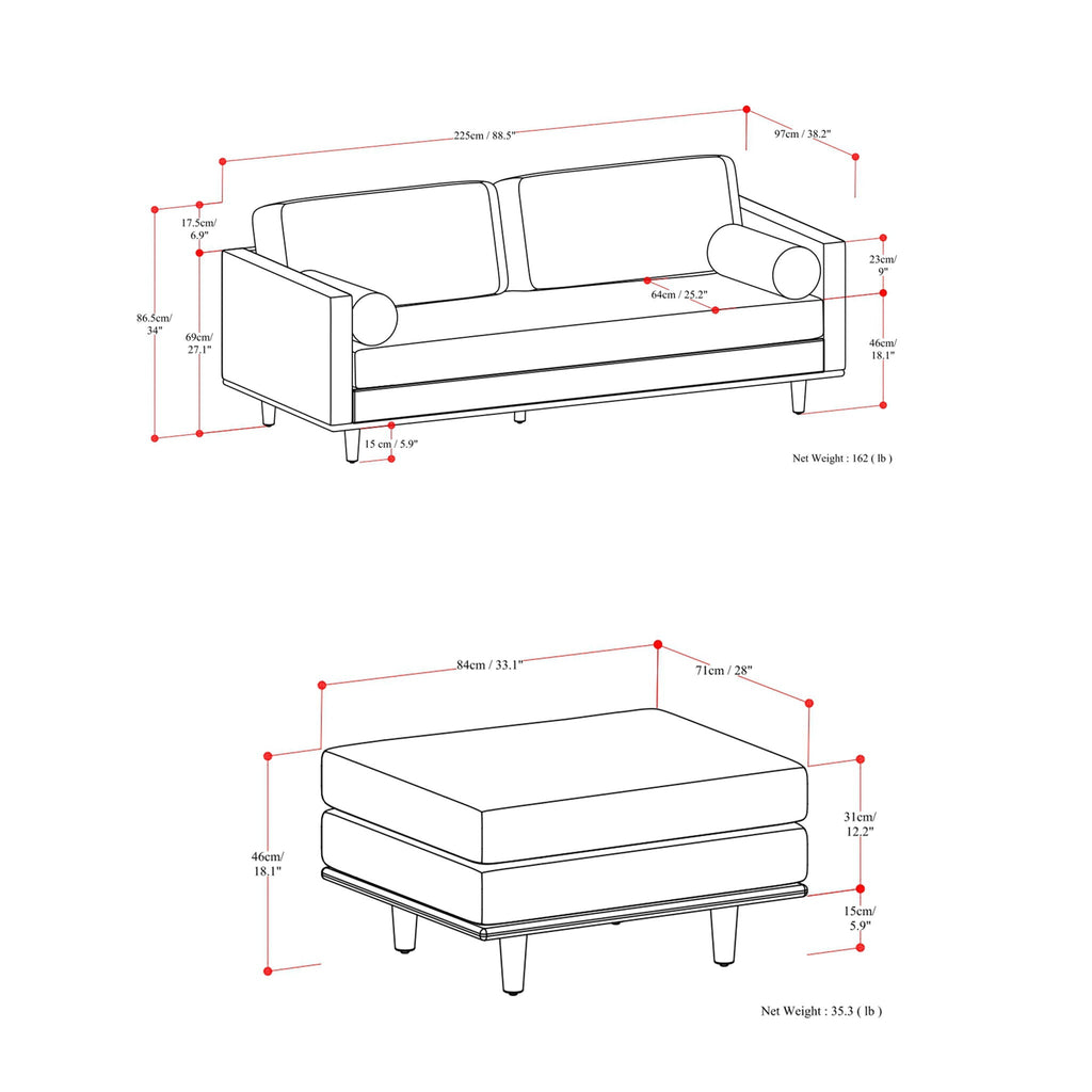 Morrison - Sofa And Ottoman Set