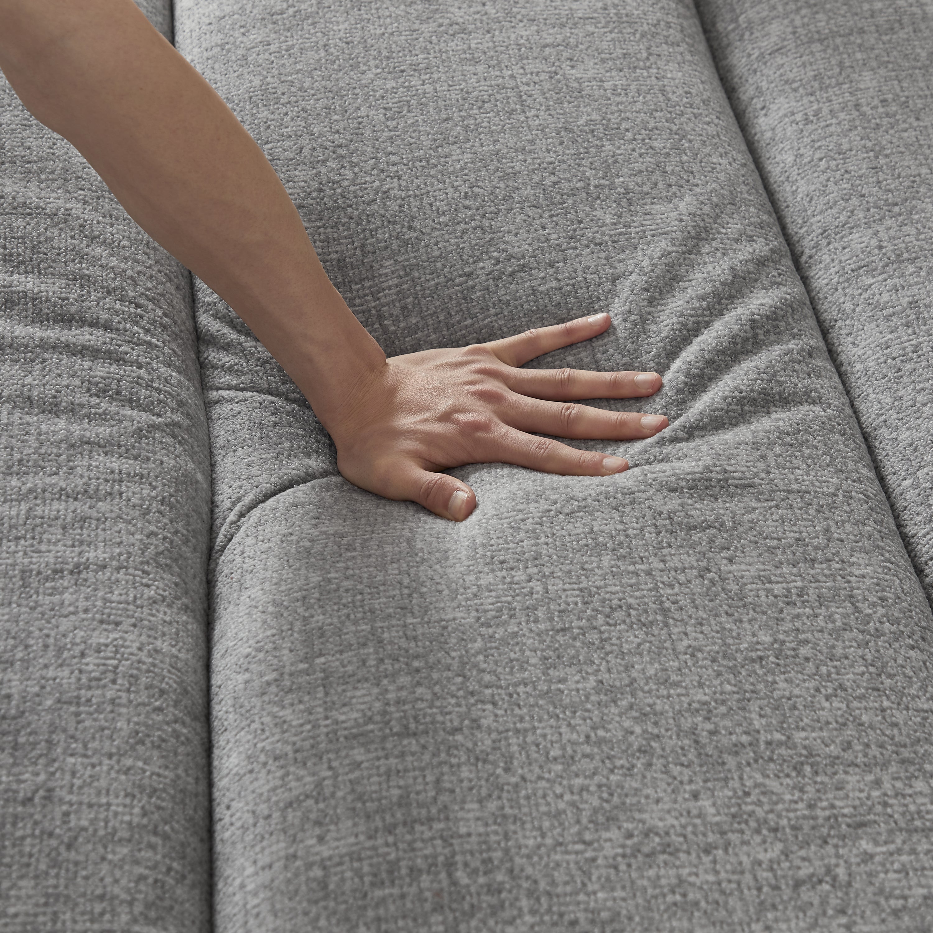Oversized 3 Seater Compressed Sofa with Chenille Fabric, No Assembly, Space-Saving for Living Room, Apartment